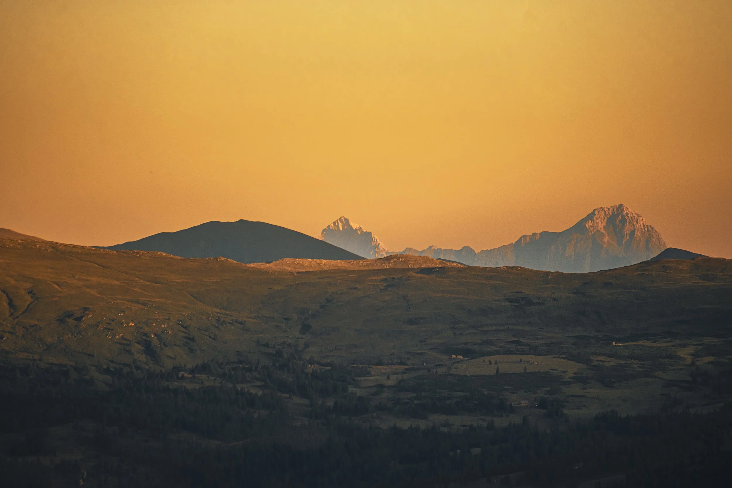 Blick zu den Karawanken