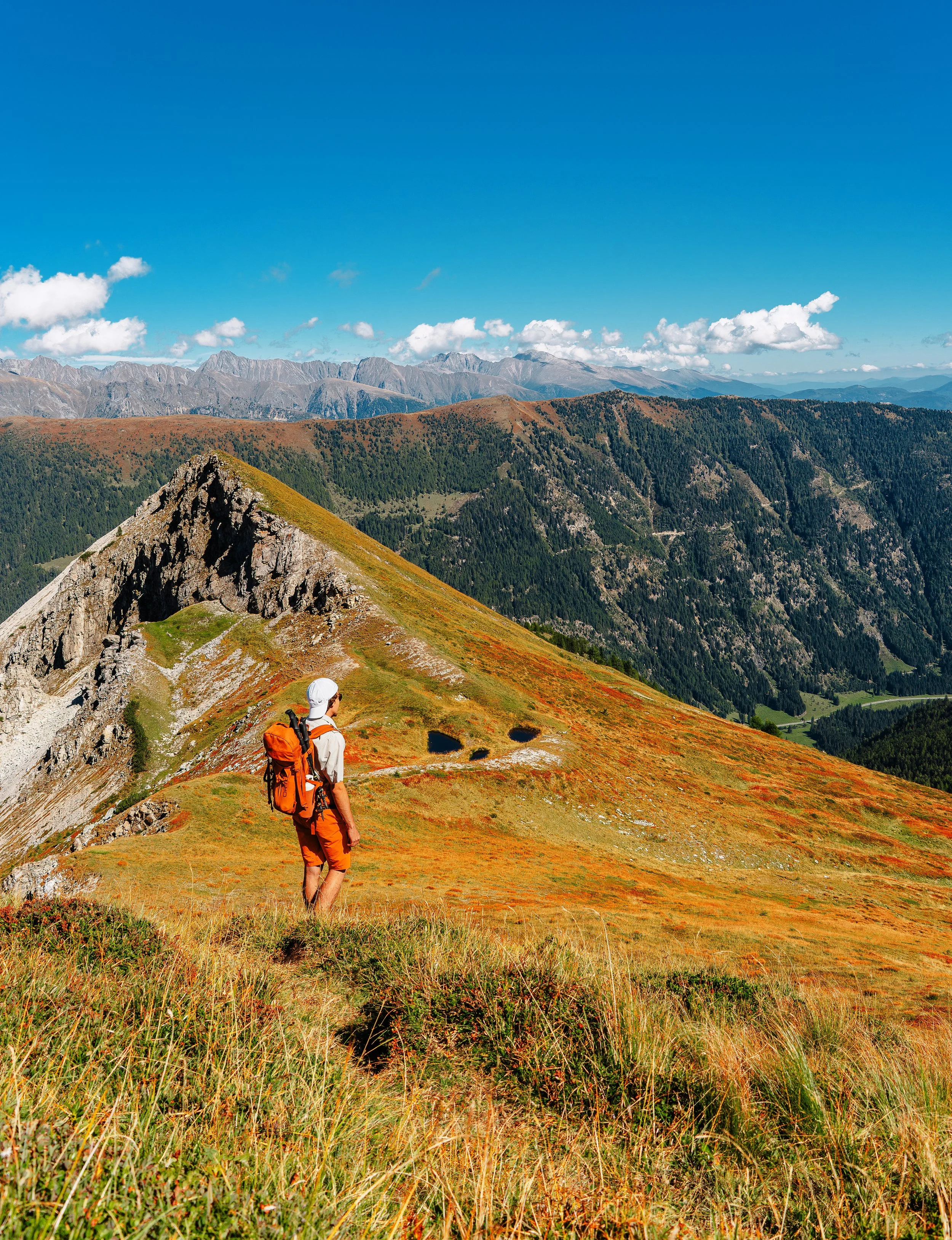 Abstieg nach Tweng, Im Hintergrund der Laglerspitz und der Fanningberg