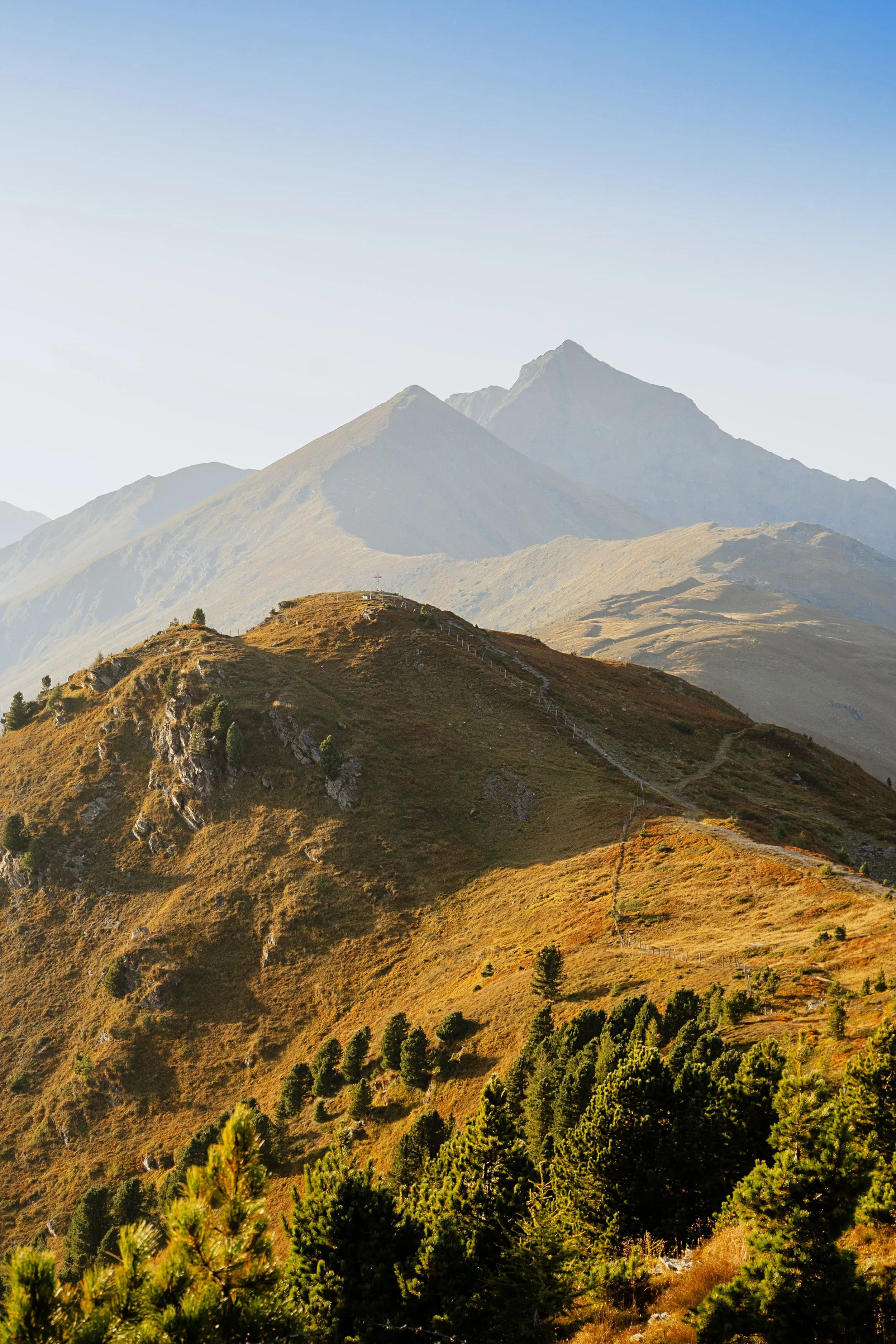 Blick zur Zechnerhöhe und zum Kleinen und Großen Gurpitscheck