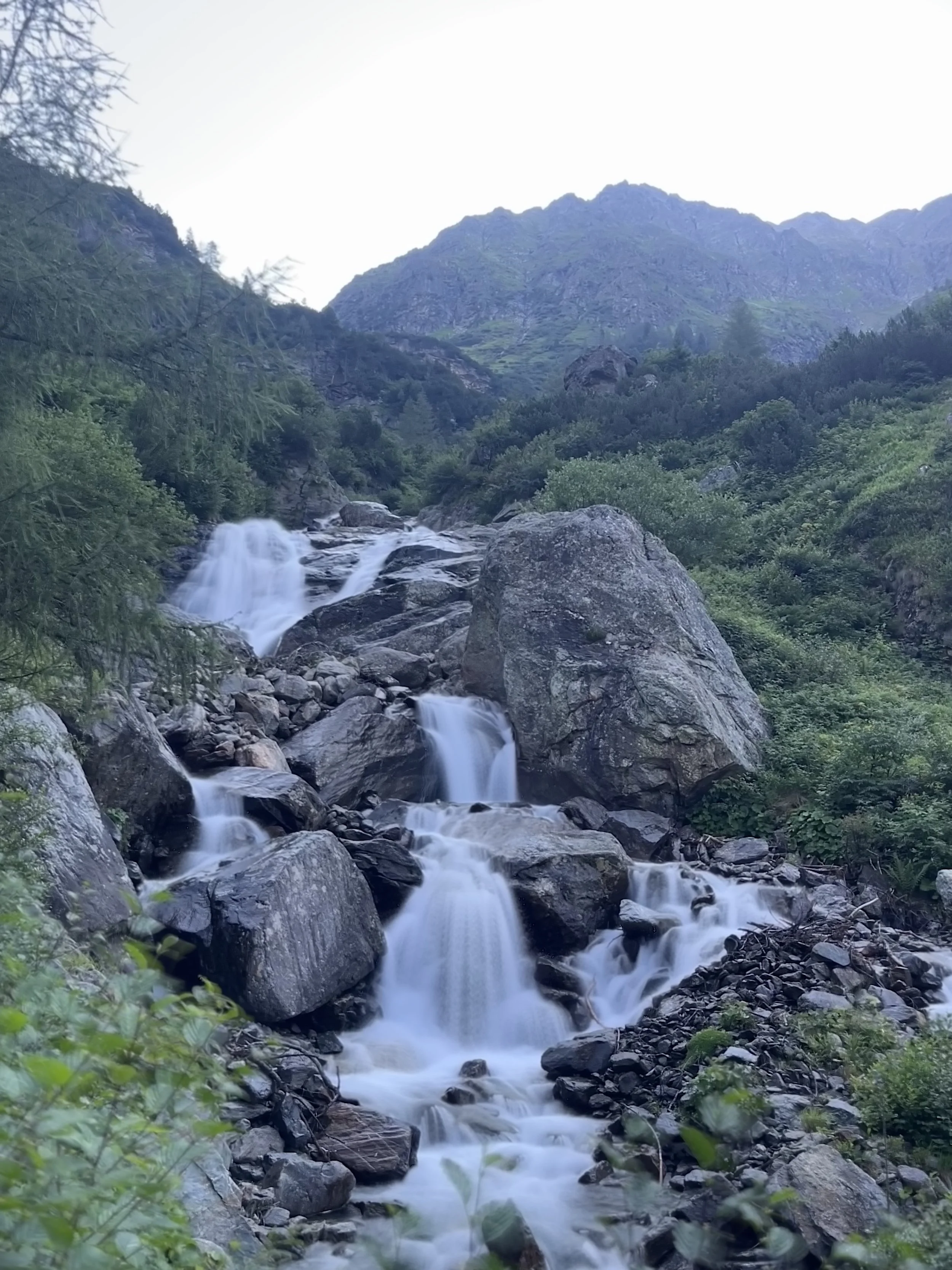 Entlang des Zwerfenbergbachs geht es bergauf