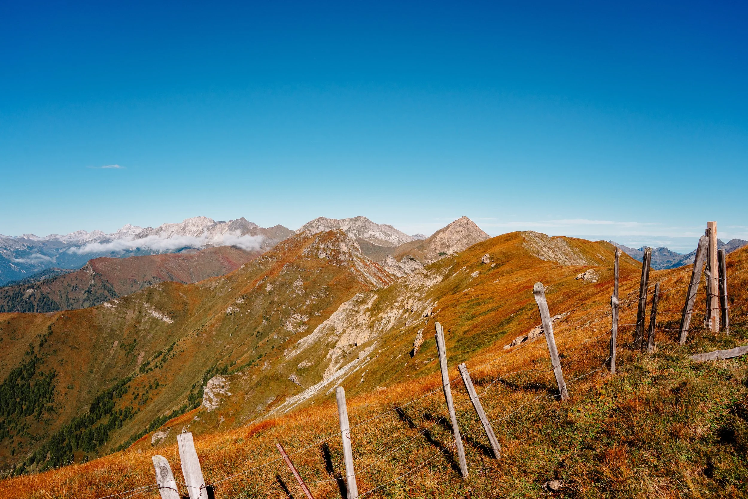 Der Grat - rechts der spitze Berg ist das Schareck