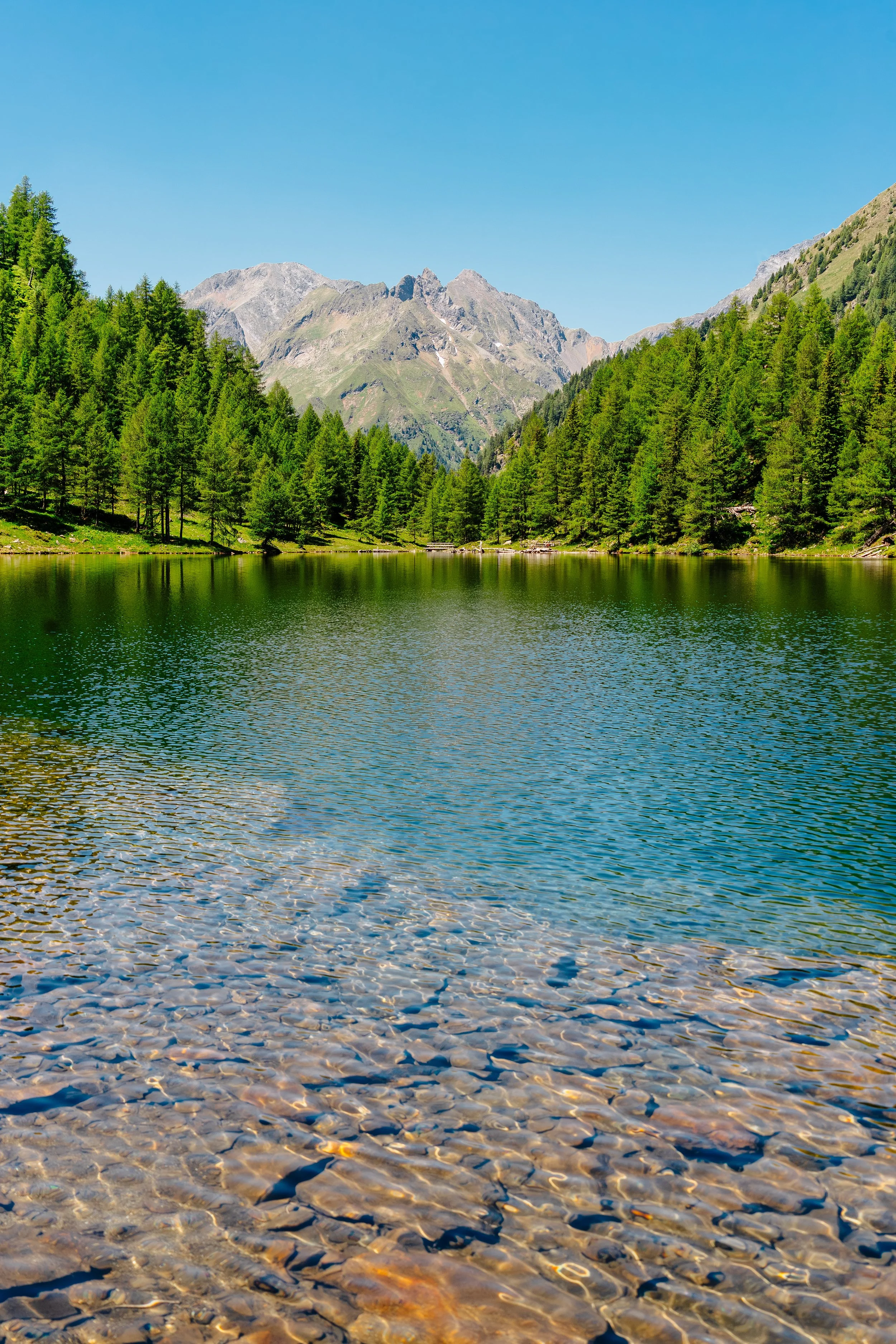 Glasklar der untere Landschitzsee