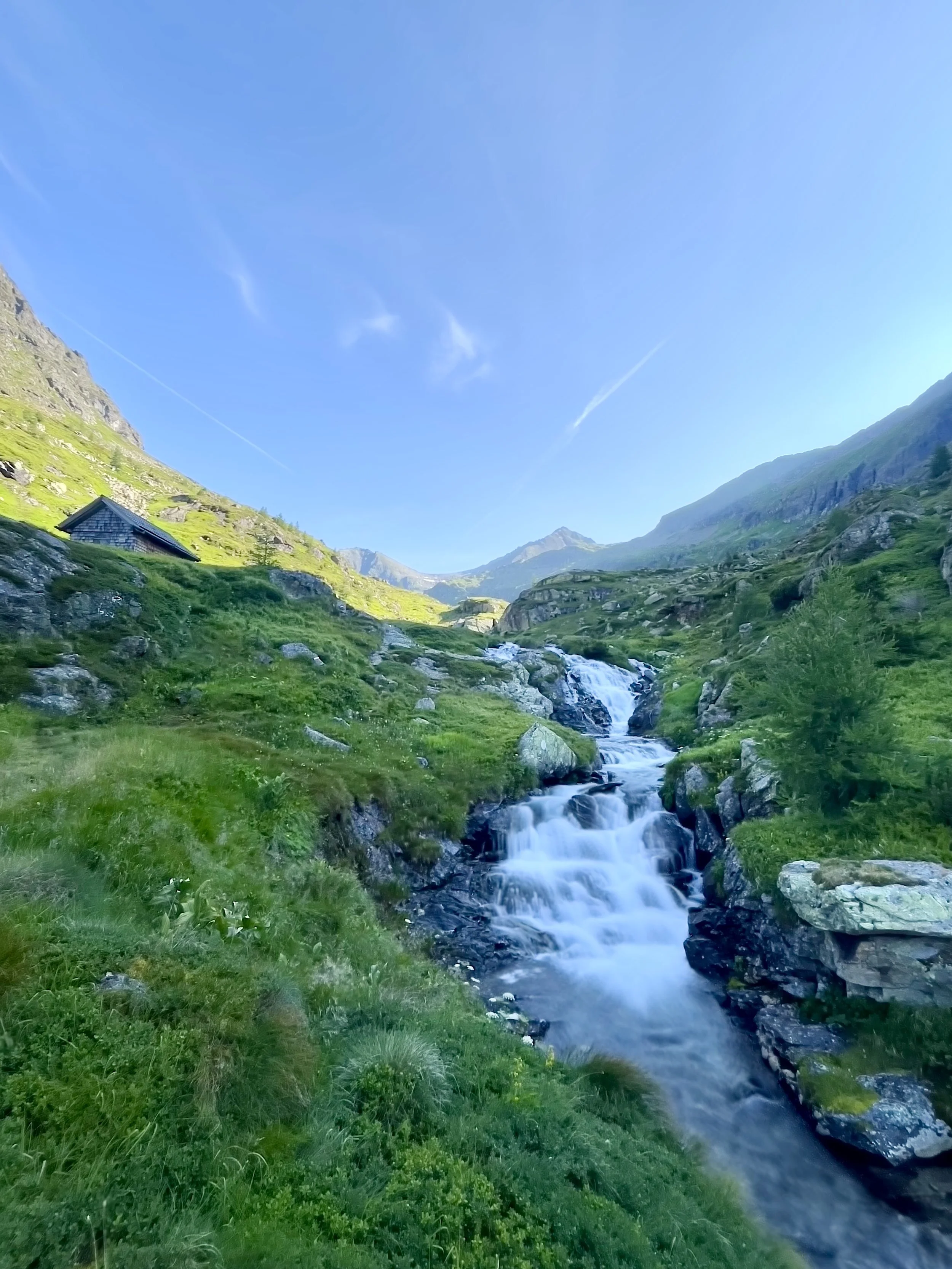 Die Göralhütte ist schon zu sehen
