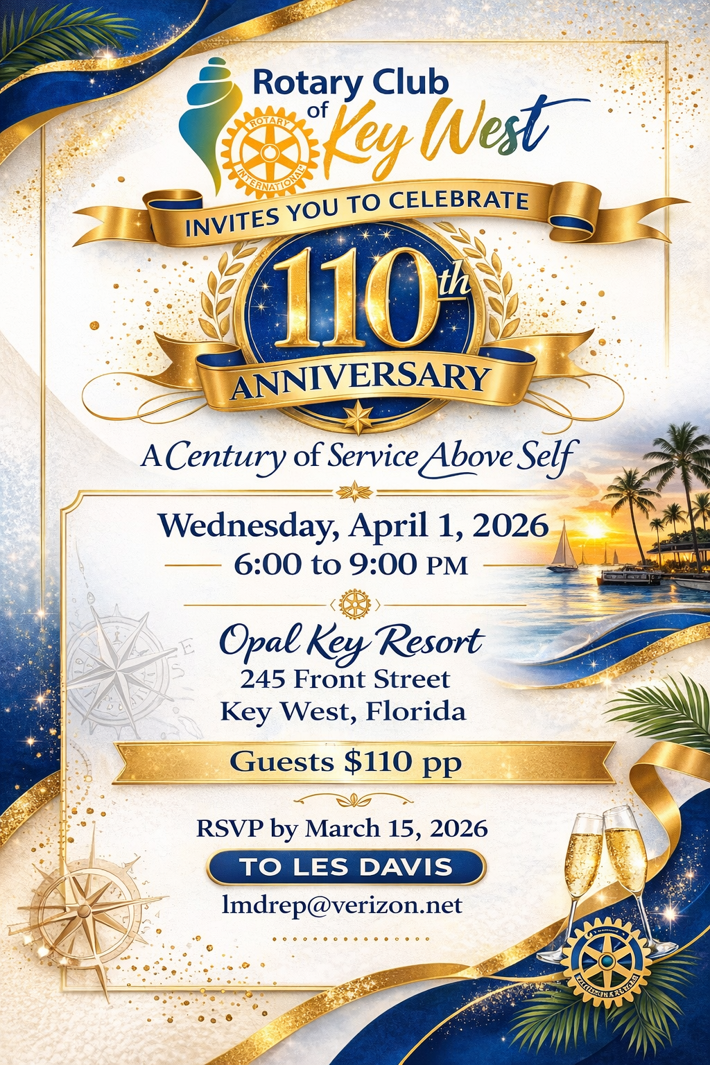 The Rotary Club of Key West's 110th Anniversary