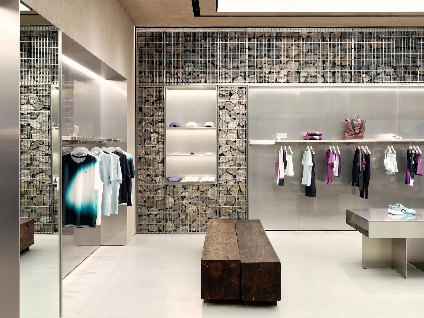 Completed custom artificial rock install in retail space