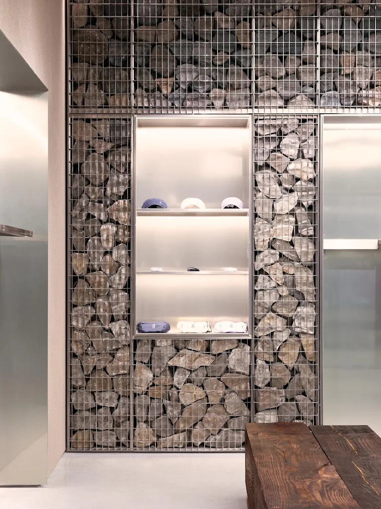 Custom retail display made with artificial rock