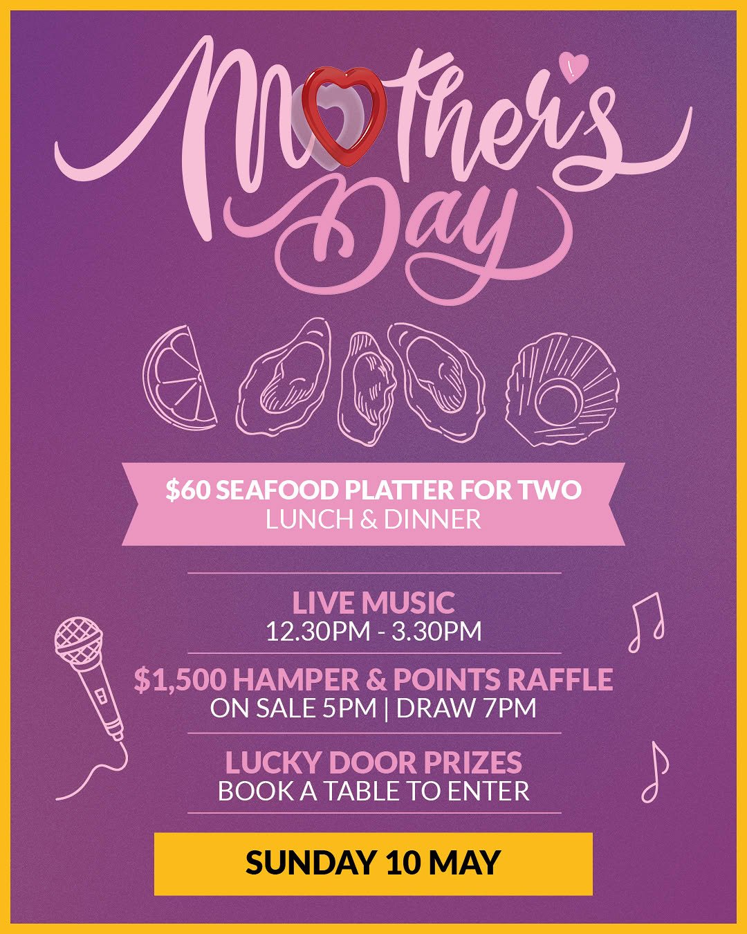 MOTHER&rsquo;S DAY SPECIAL 🦞💖

Looking for the perfect way to spoil Mum? 💡💝
@scots_club  is serving up a $60 Seafood Platter for Two, packed with fresh favourites and available for lunch and dinner.

Plus, you&rsquo;ll be in the running to win bi