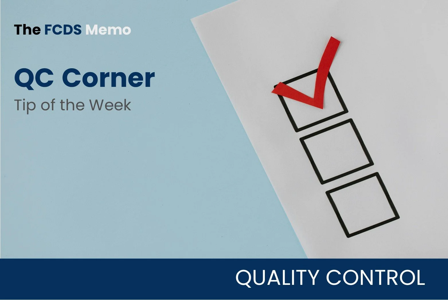 QC Corner Coding Tips