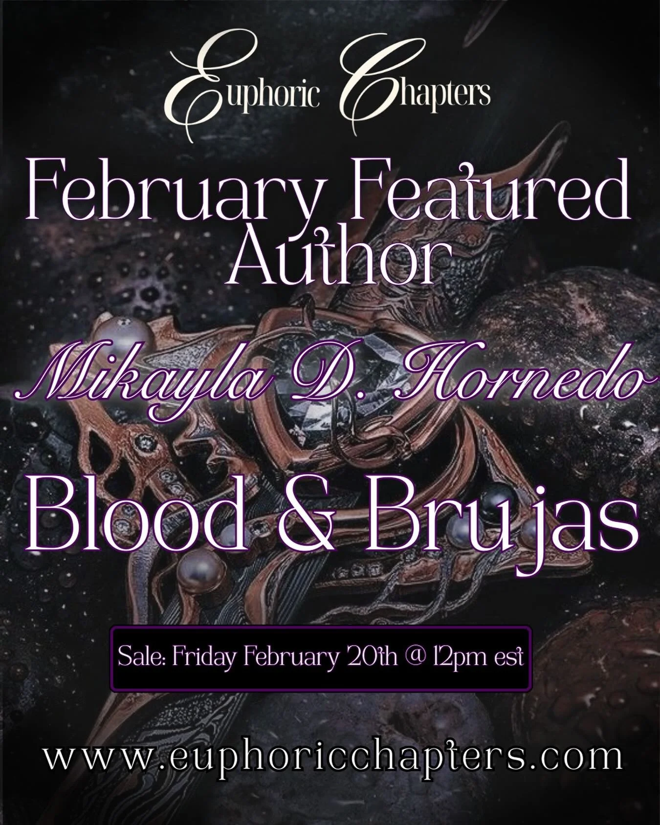 Something wicked is on its way&hellip; ✨

February&rsquo;s palette is inspired by Blood and Brujas by Mikayla D. Hornedo 💜 @mikayla.hornedo.author 

A dark fantasy woven with witches, vampires, and wolves. A morally grey heroine with dangerous power