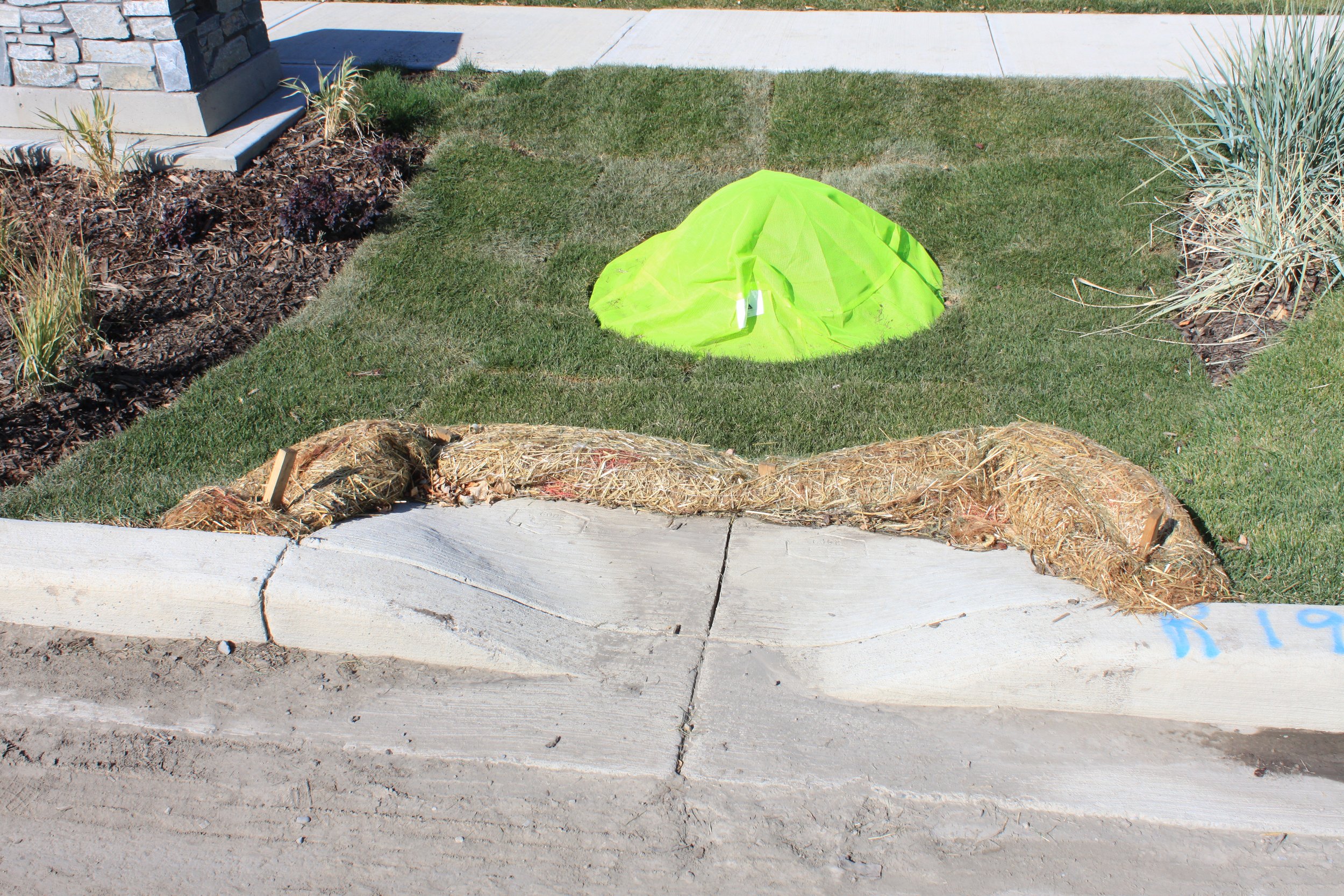 an example of sediment control for a bioretention area