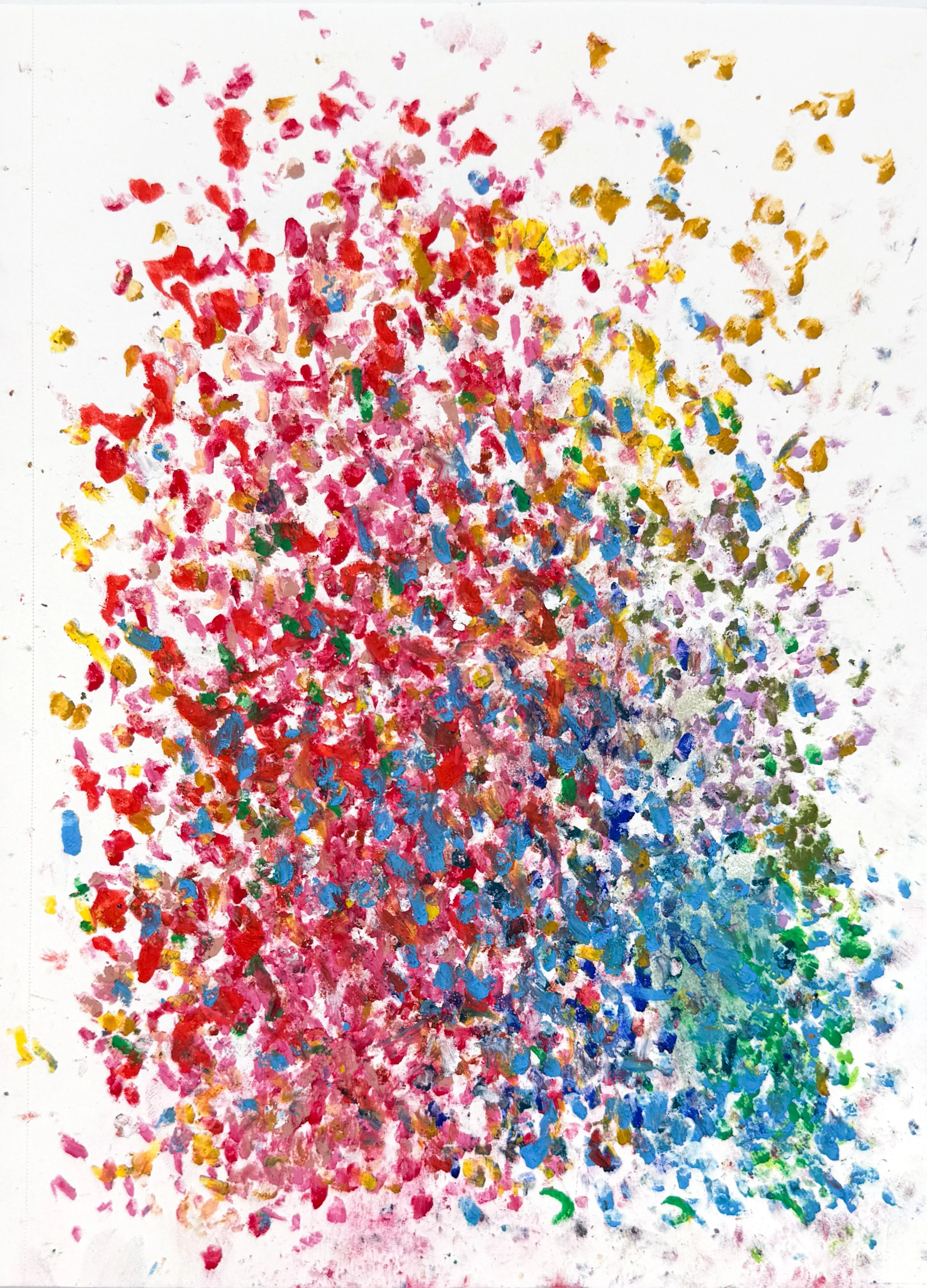 Ode to the Momentary, 2025, oil pastel on paper, 9 x 6 inches