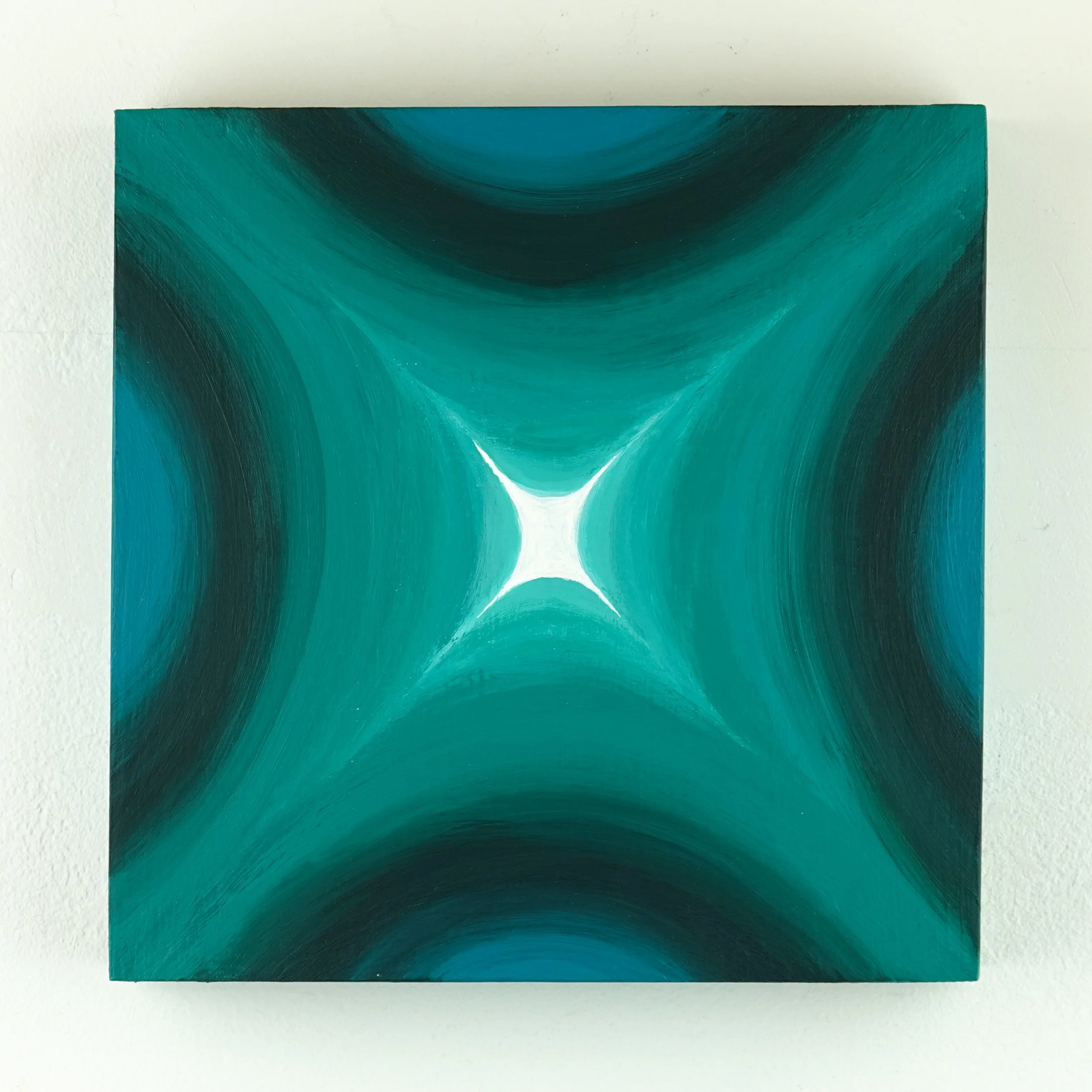 #12: Surrender (from "Evolution"), 2026, acrylic on wood, 8 x 8 inches