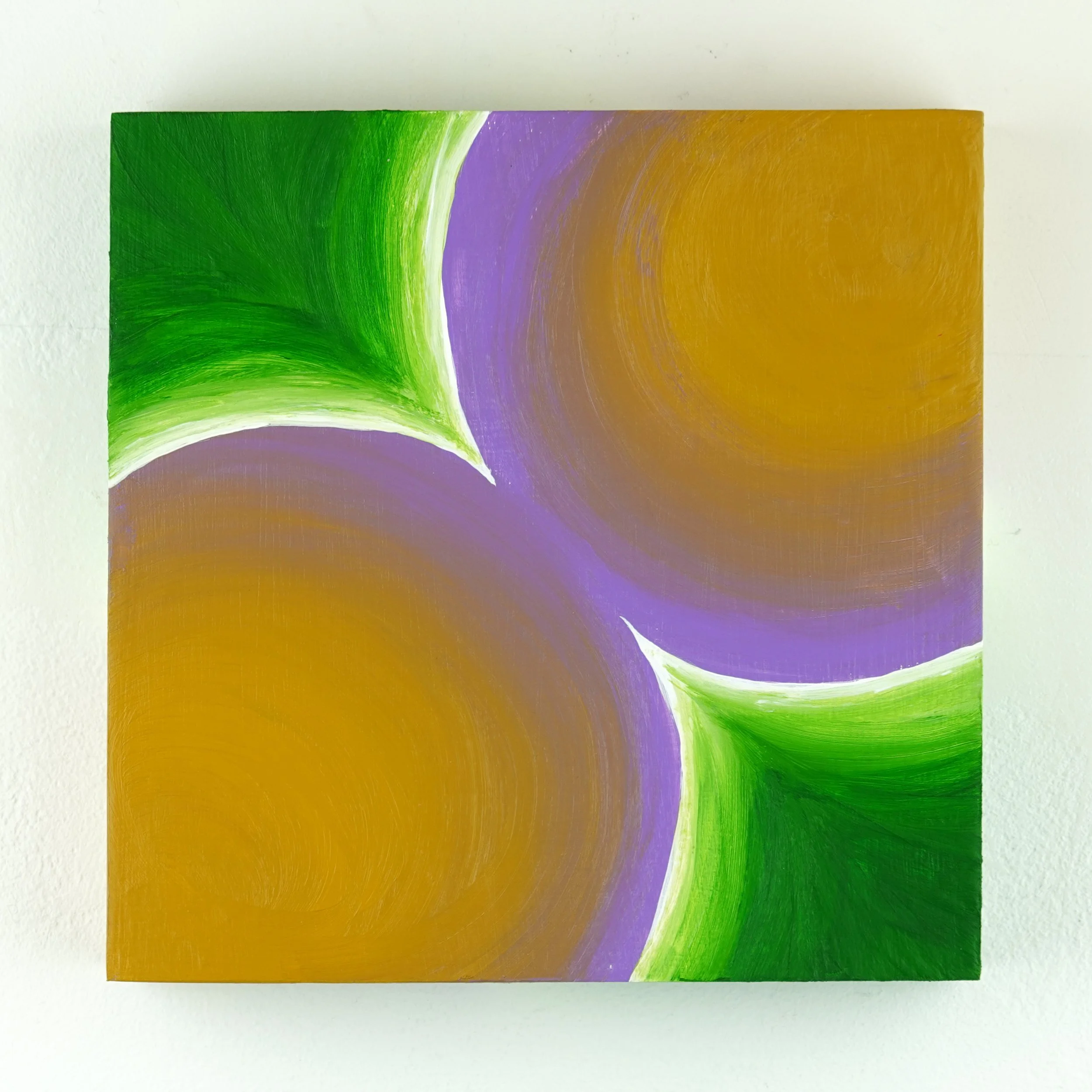 #6: Examination (from "Evolution"), 2026, acrylic on wood, 8 x 8 inches