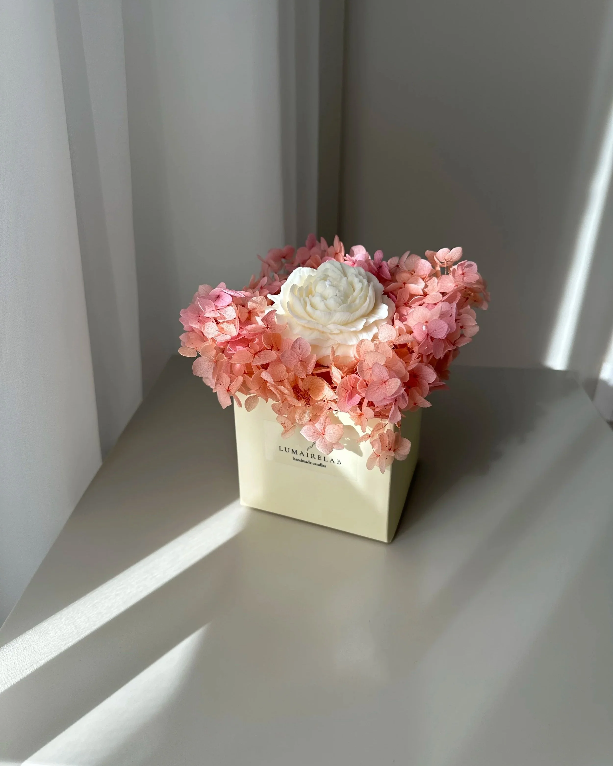 Premium Bloom Box | Ortensie rosa