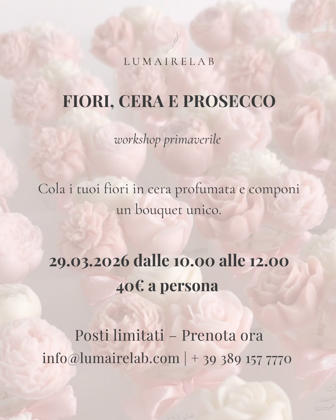 Fiori, cera e prosecco - Workshop 29 marzo 2026