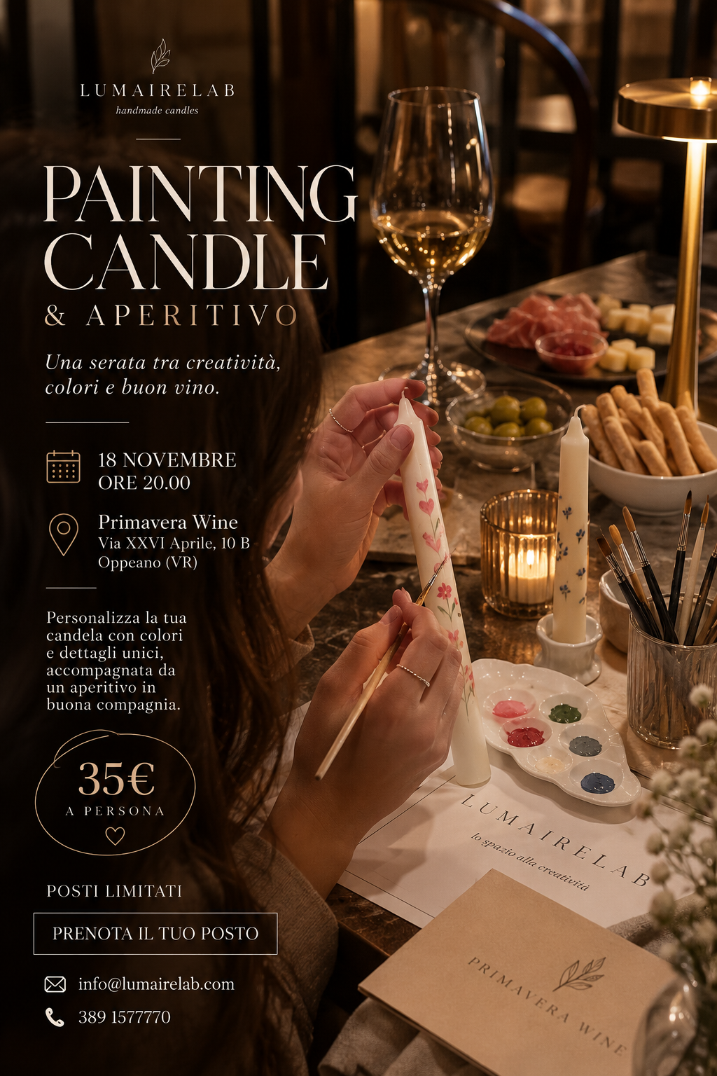 Painting candle e aperitivo  - 18 Novembre 2026