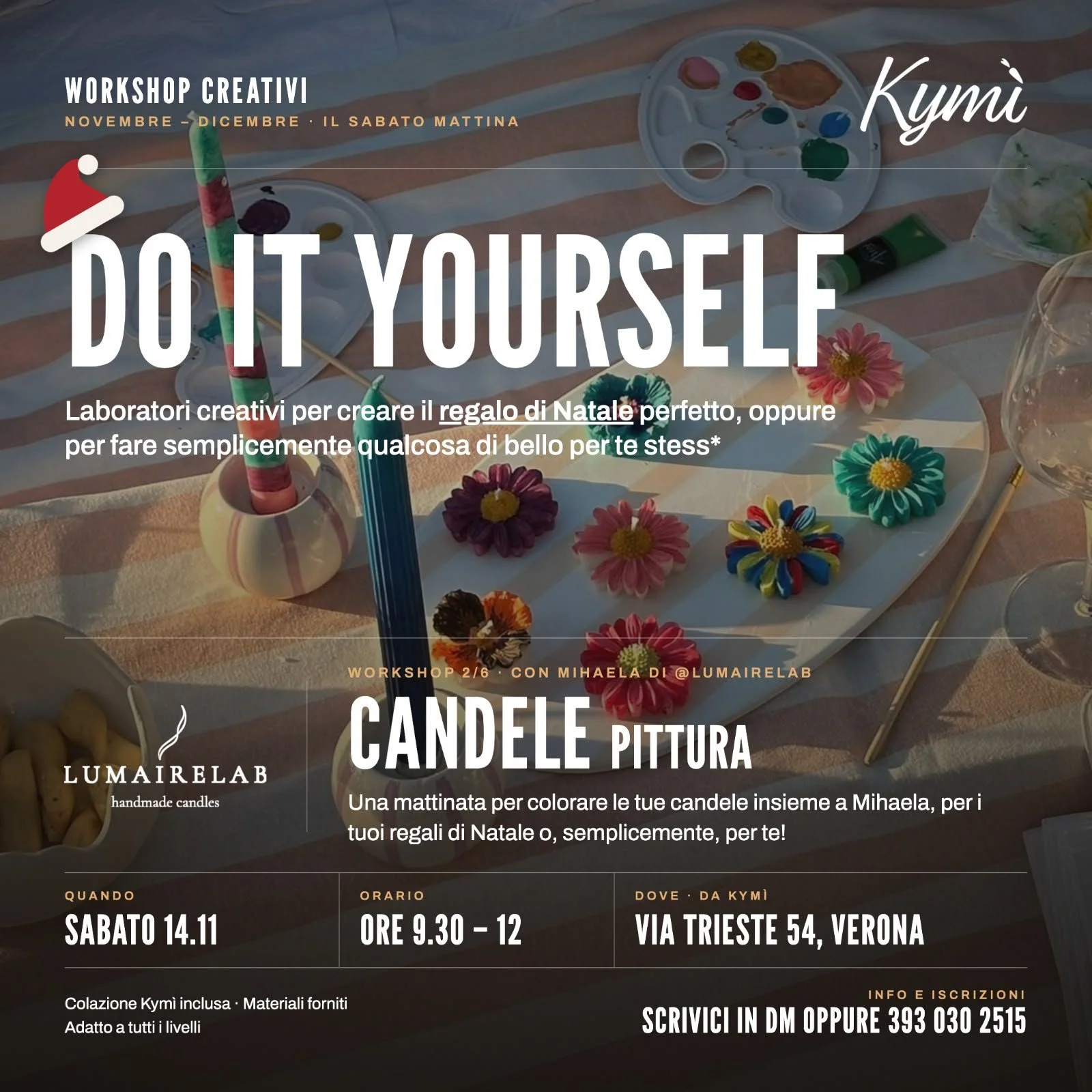 Painting Candle | Workshop creativo da Kymì - 14 Novembre 2026