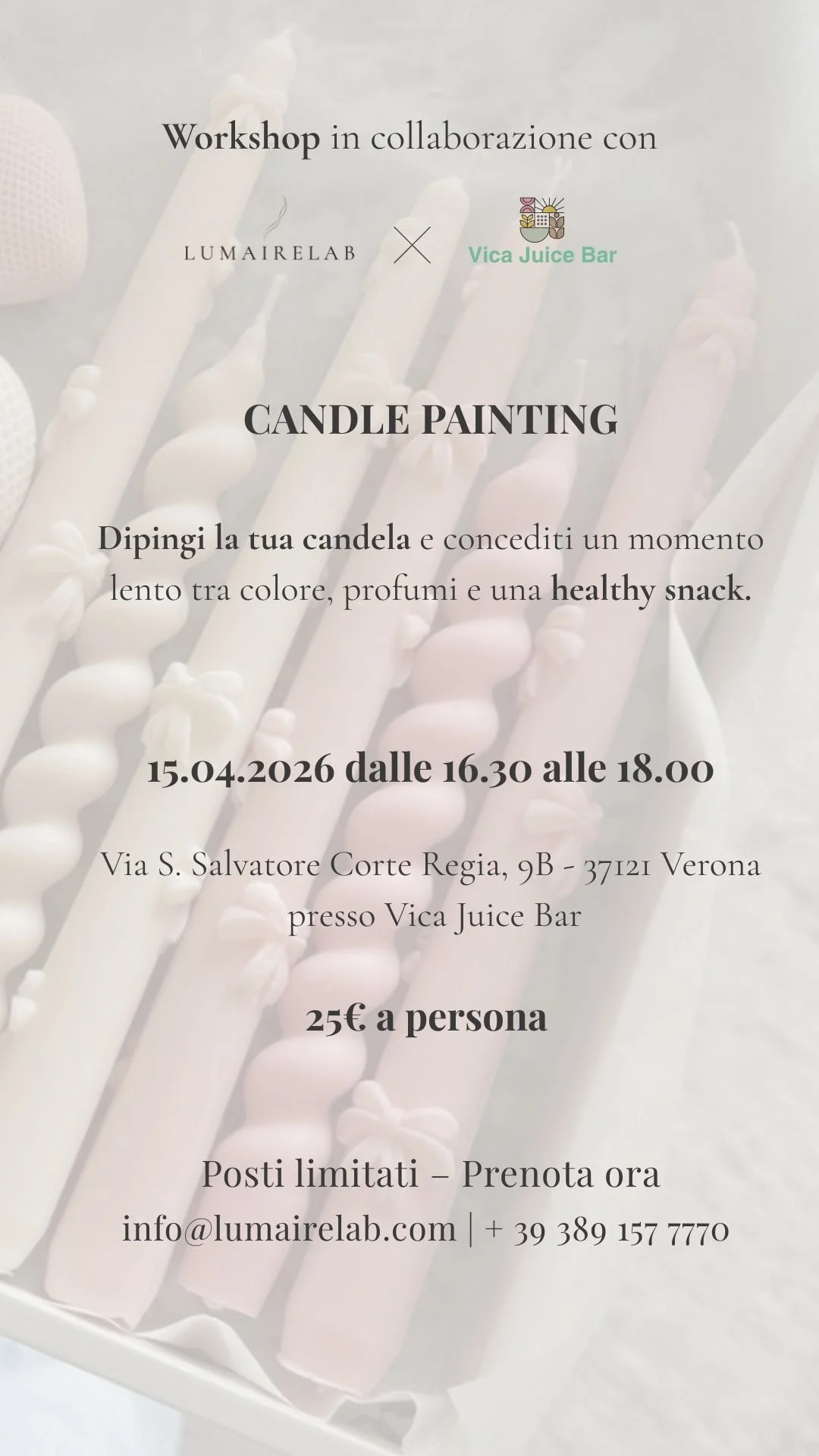 Candle Painting - Workshop 15 Aprile 2026