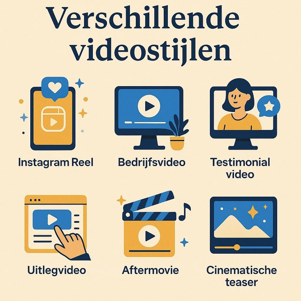 Welke videostijl past bij jouw project? 6 types video’s en hun doel uitgelegd - Van Reel tot Bedrijfsvideo