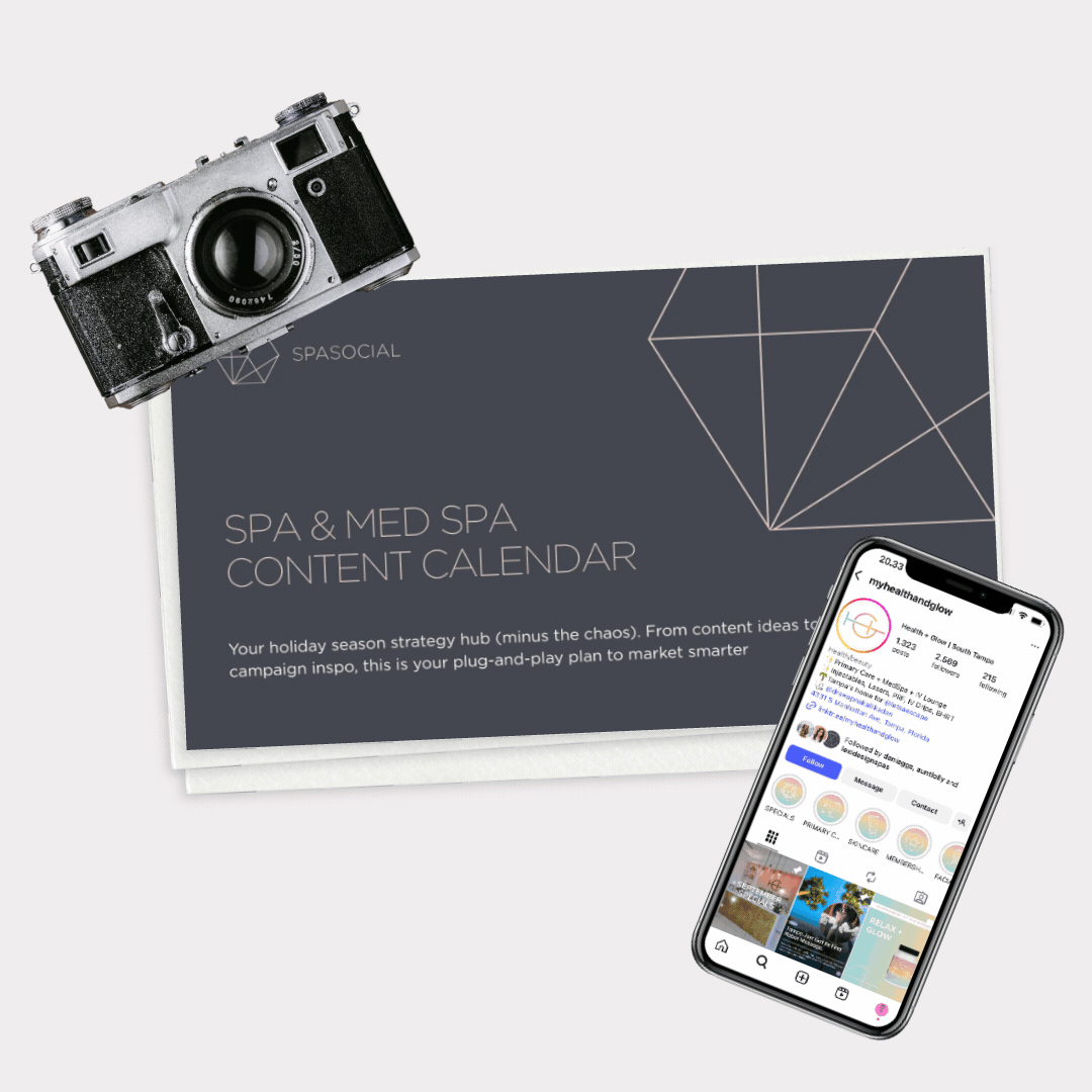 whats inside SPA social content calendar
