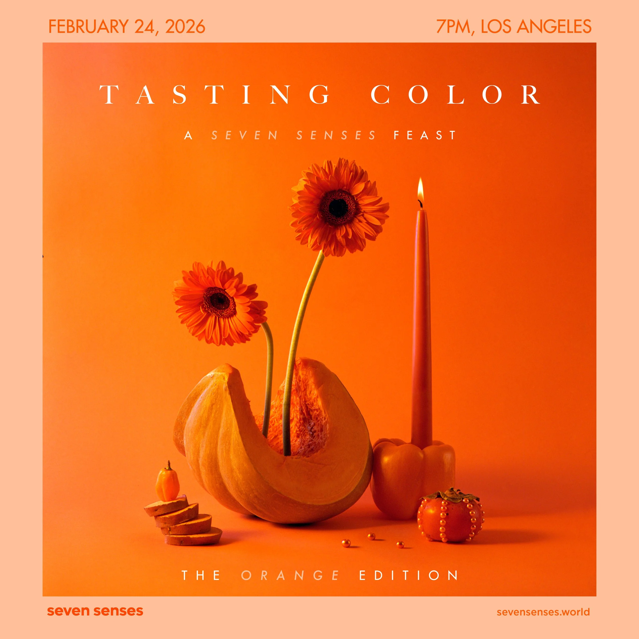 Tasting Color: Orange edition. TABLE SEATING