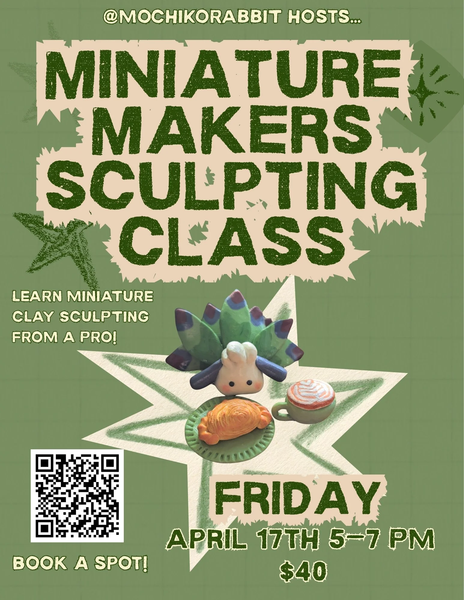 Sculpting class event at Nudibranch Coffee.