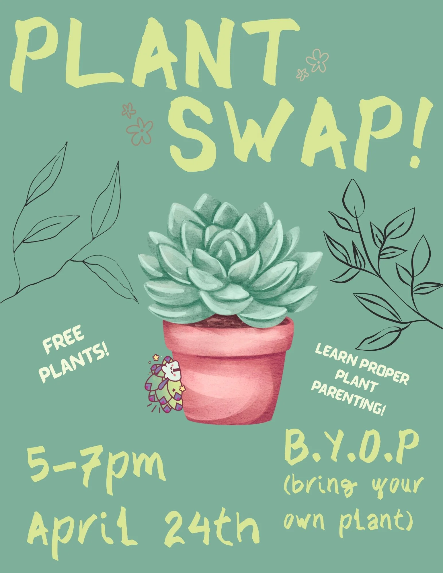 Free plant swap event at Nudibranch Coffee,