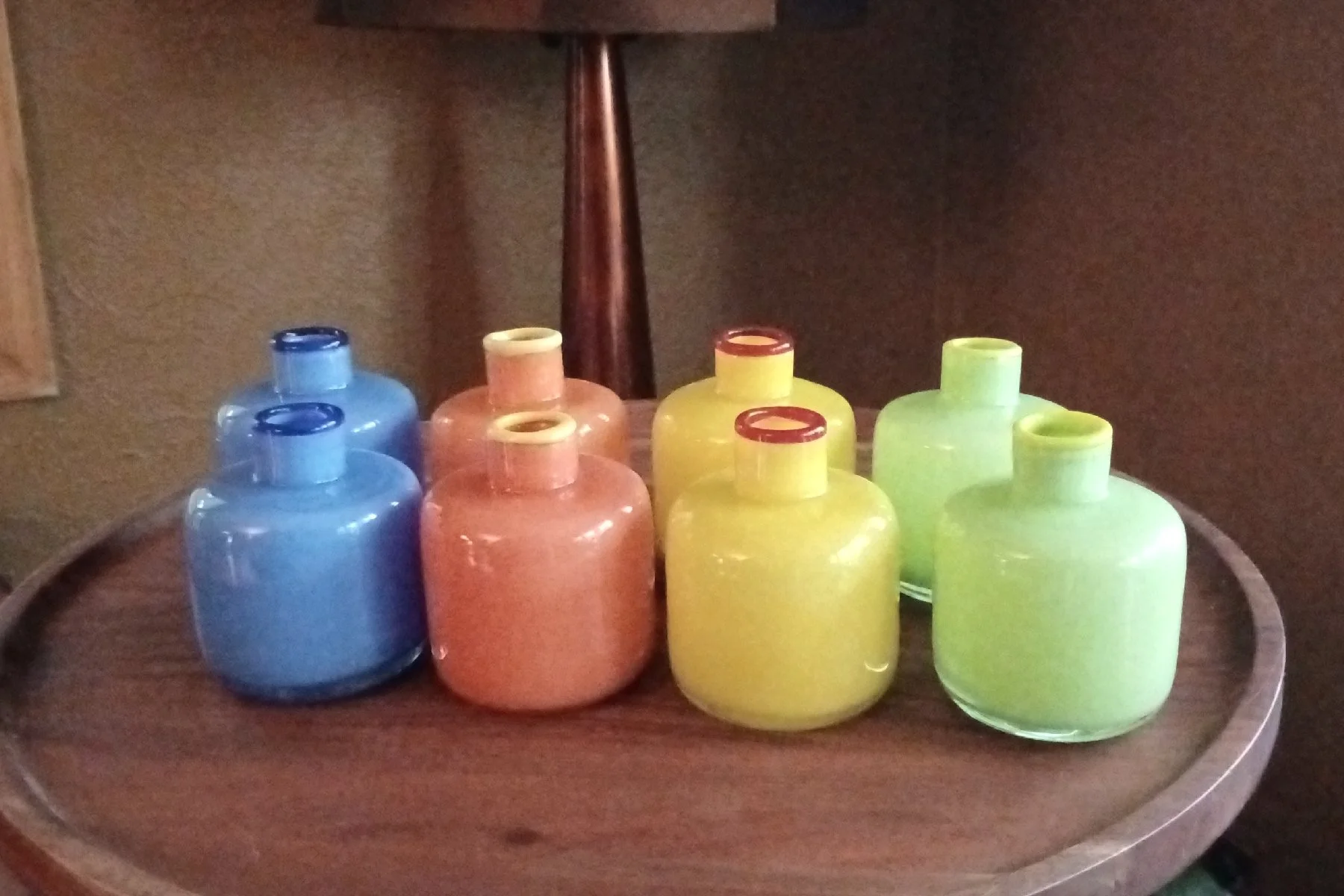 Vintage Set of 8 Holmegaard Glass Vases