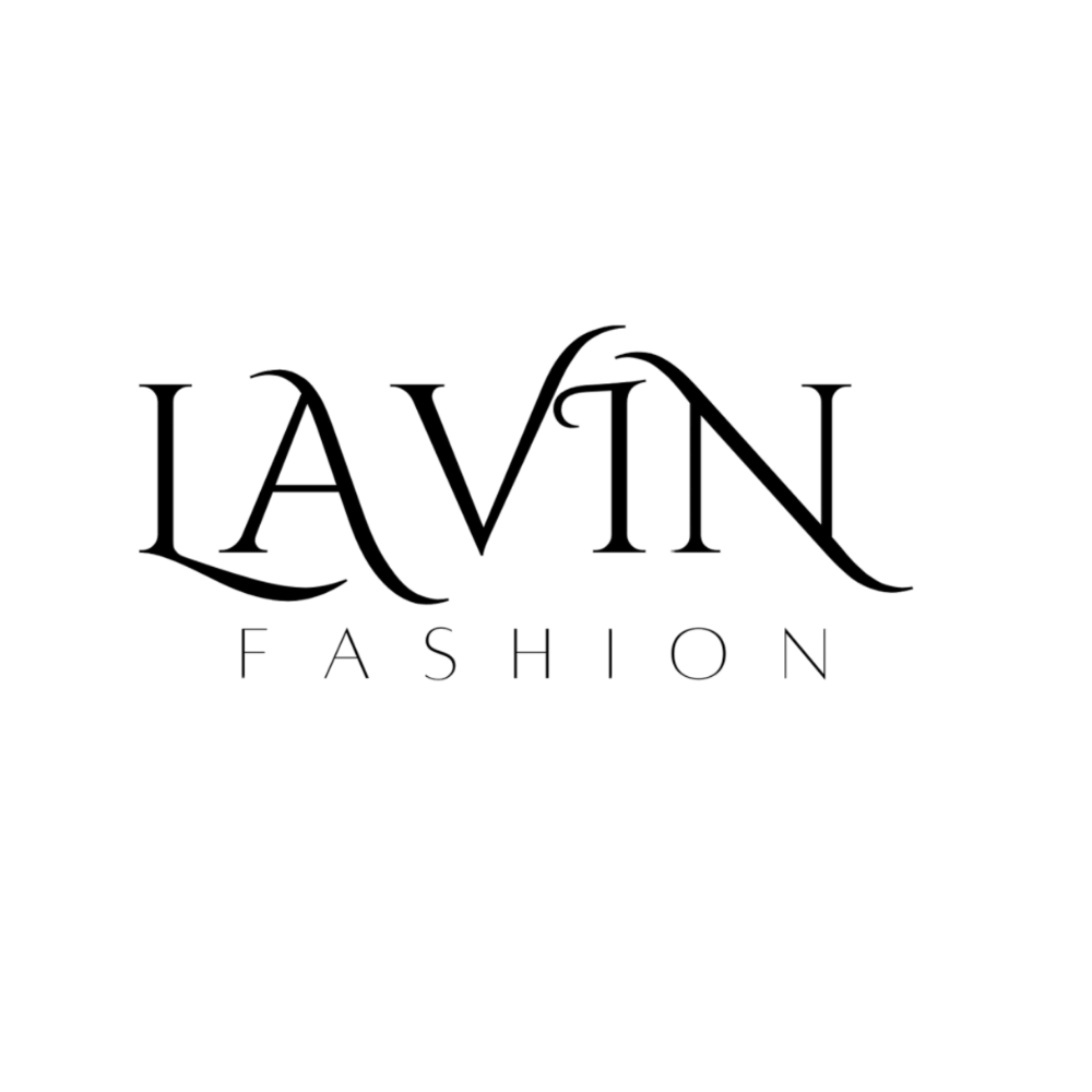 Logo of Lavin Fashion with stylish typography on a transparent background.
