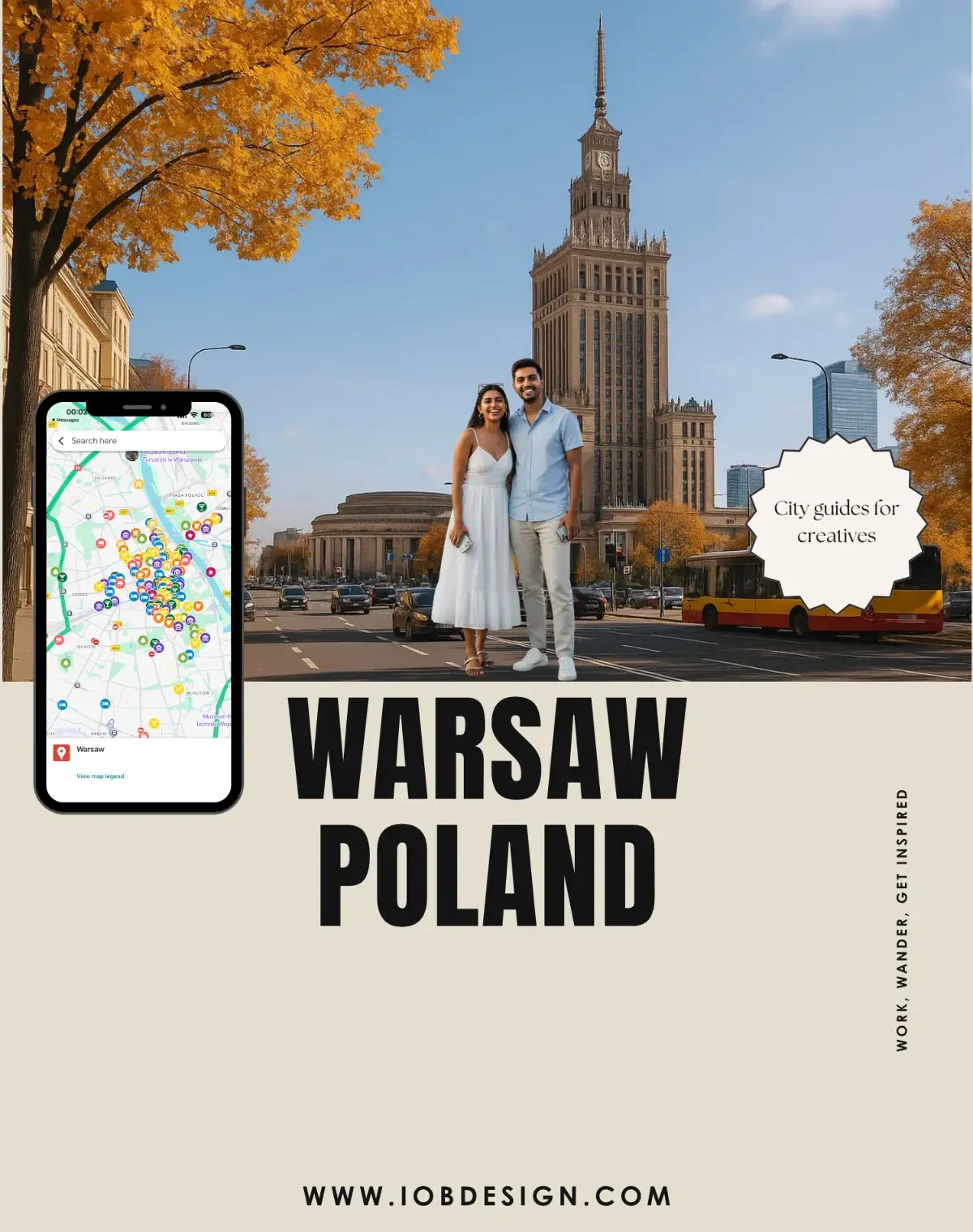 Warsaw City Map for Creatives | Digital Map & Travel Tips