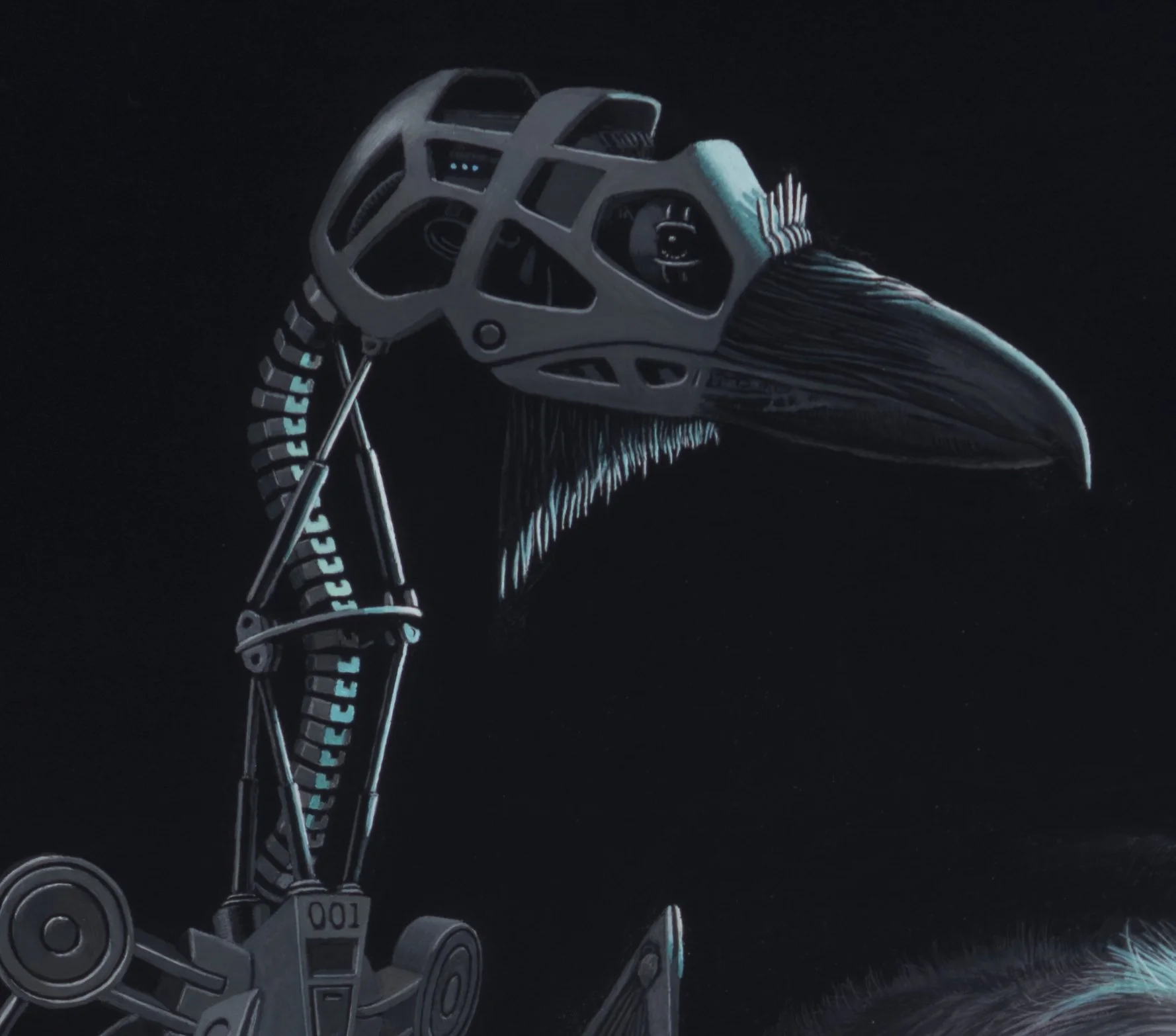 Shimmer and Syd (detail) acrylic on hardboard