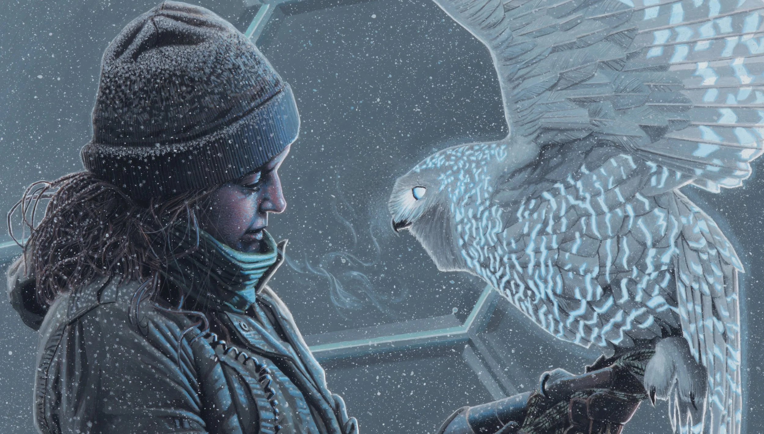 Be good now, detail, acrylic on hardboard