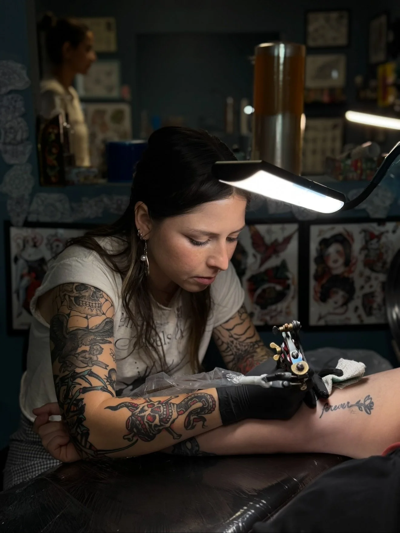 All styles, all stories. 

We specialize in all styles of tattooing and pride ourselves on our expert craftsmanship and community focus. We offer both walk-ins and appointments every day, ensuring accessibility and convenience for our clients. We lov