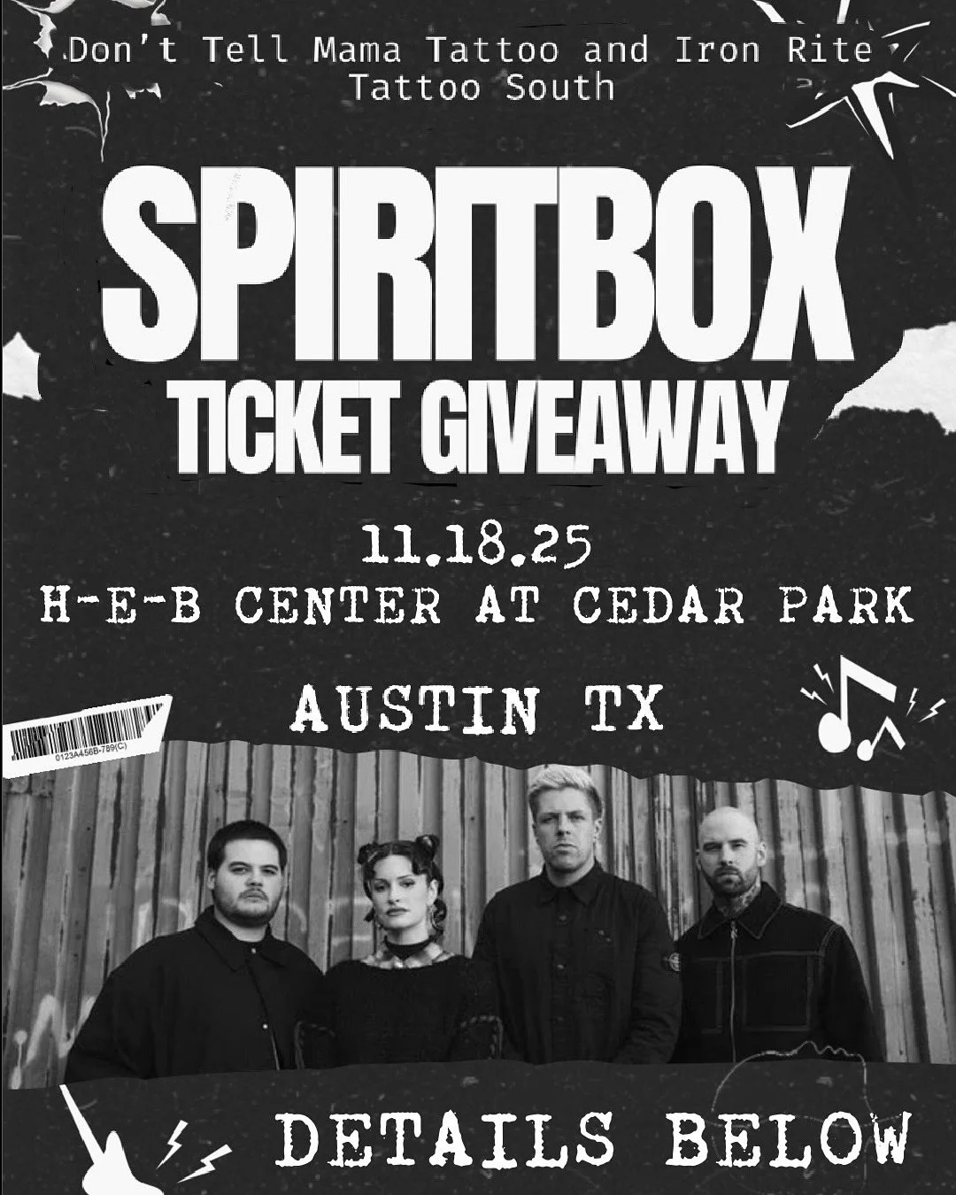 🎟️ SPIRITBOX TICKET GIVEAWAY! 🎟️

We&rsquo;ve teamed up with @hebcenter to hook someone up with 2 free tickets to see Spiritbox on November 18th!

How to enter:
➡️ Like our post
➡️ Follow us and @hebcenter 
➡️ Tag all your friends (each tag = 1 ent