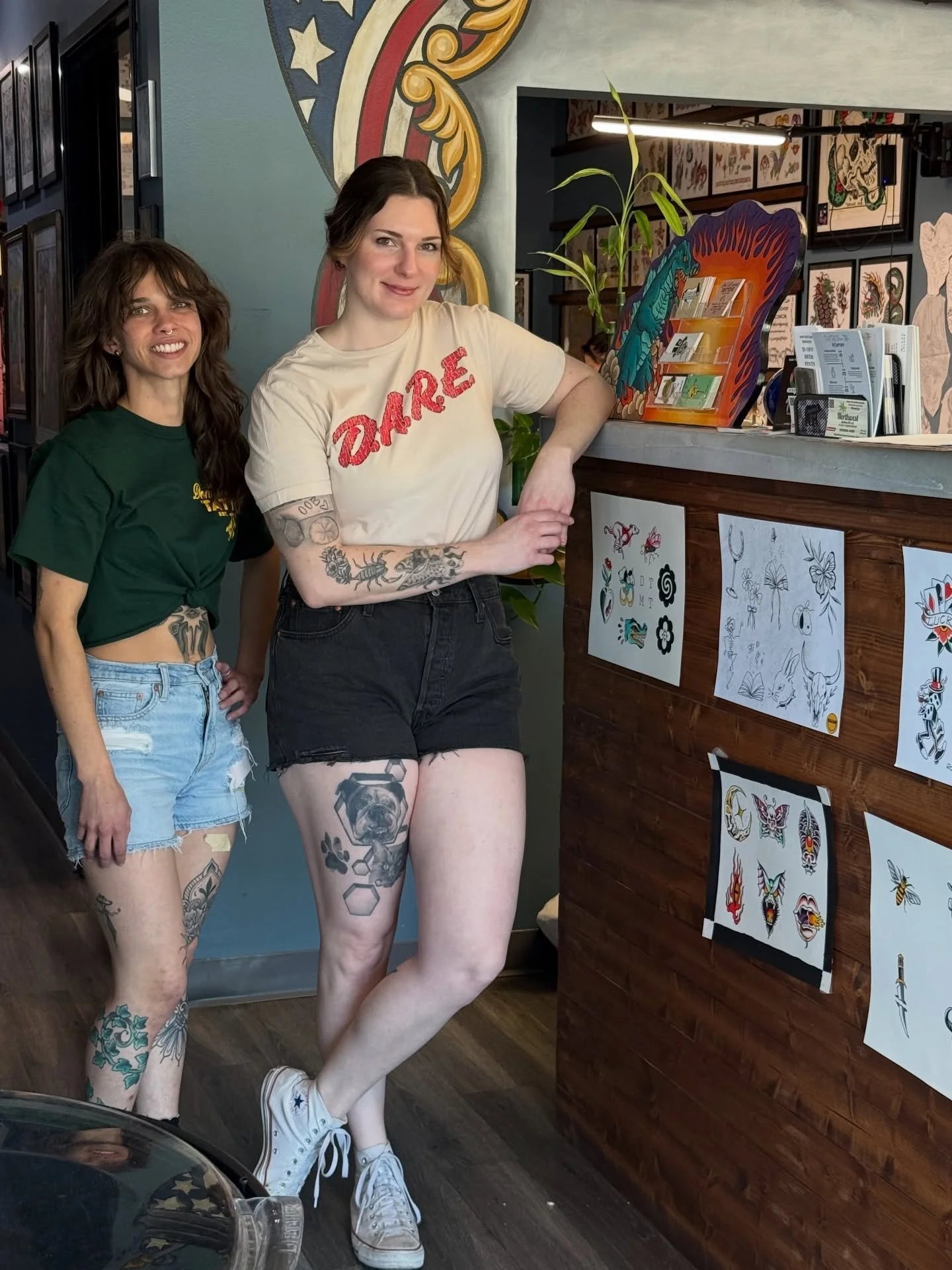 42 tattoos so far&hellip; we wanna make it to 100. Only a couple people in line&hellip;. Yall come see us! $130 palm-size tattoos NOW! 🔥