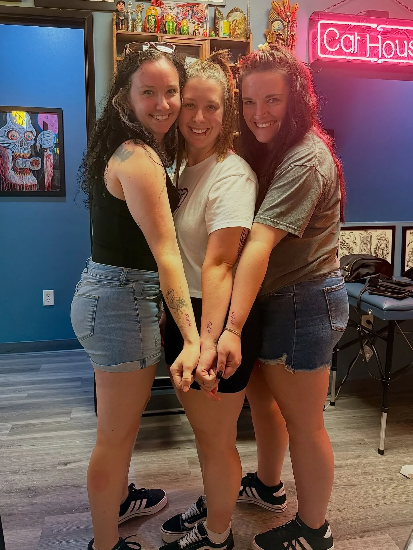 Matching tattoo idea: each friend draws a heart❤️

#CedarParkTX #TattooShop #FriendTattoo #MatchingTattoos