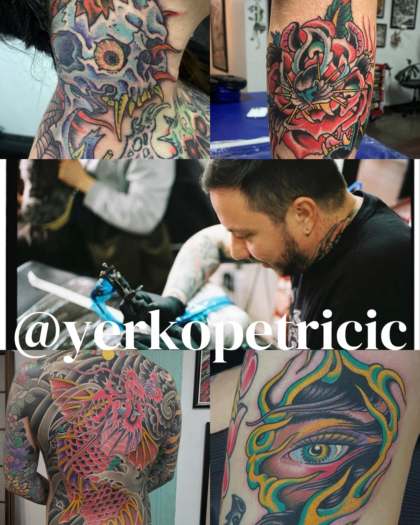 🌟 @yerkopetricic 🌟
Iron Rite Tattoo South &amp; Don&rsquo;t Tell Mama Tattoo

We&rsquo;re so excited that the incredibly talented Yerko Petricic will be back working with us THIS Monday the 13th through Saturday the 18th!

He&rsquo;ll have tons of 