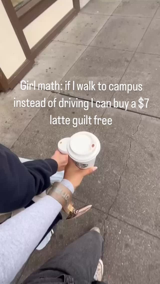 saving the planet and sipping a coffee ☕️ #berkeley #ucberkeley #coffee #carbonfootprint #girlmath #walking #driving #sustainable #sustainabletransportation