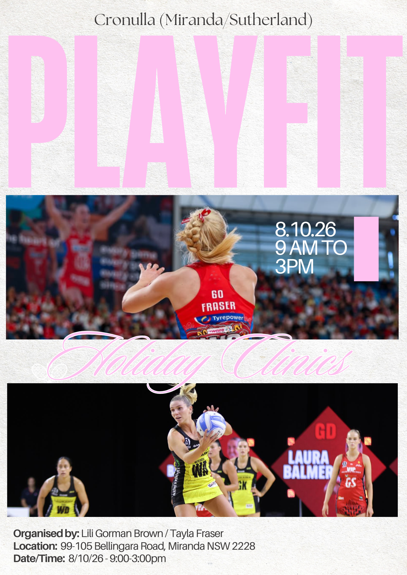 School Holiday Clinic (Miranda - Cronulla)