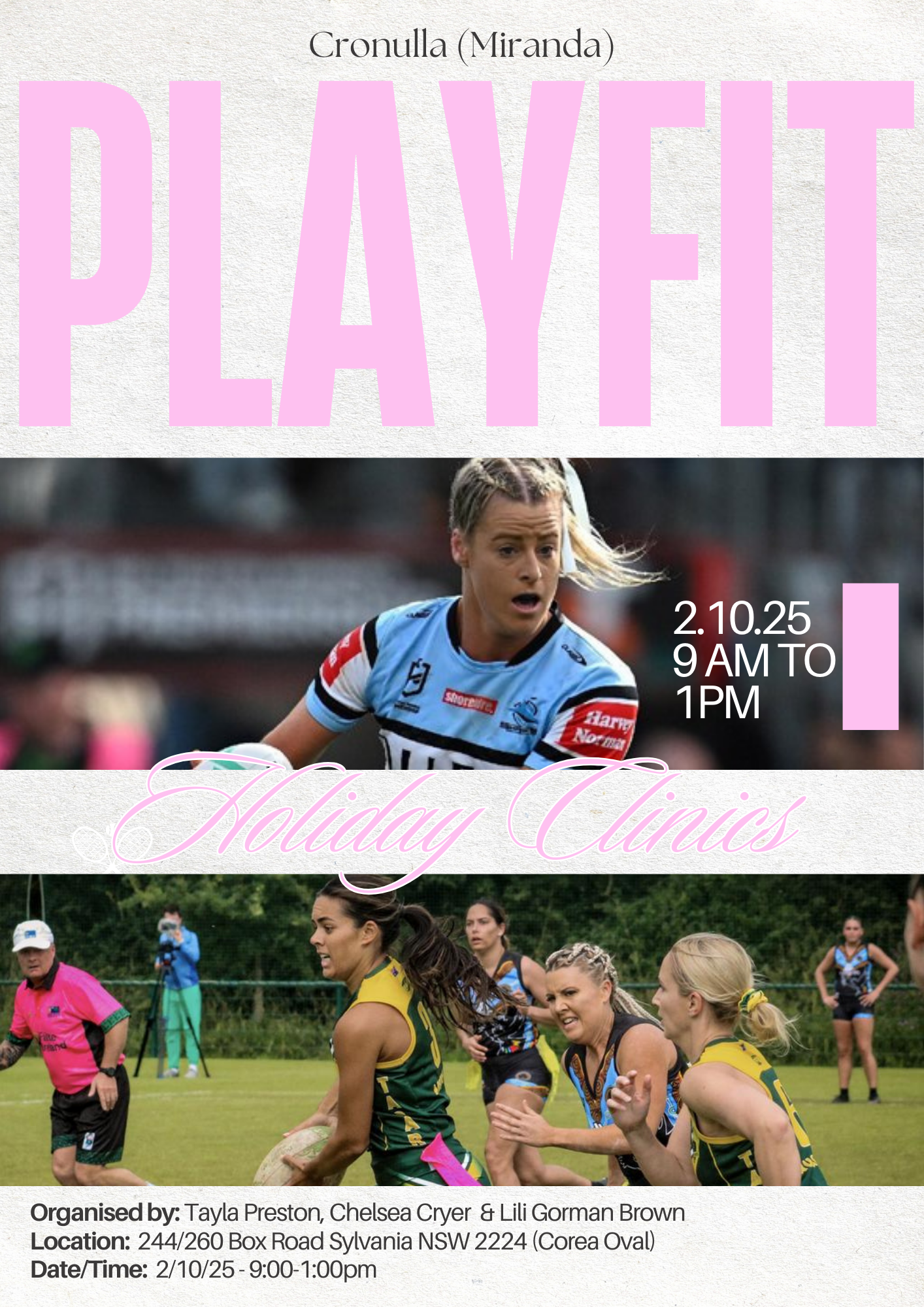 Rugby League/Touch Clinic (Miranda-Cronulla) — Playfit