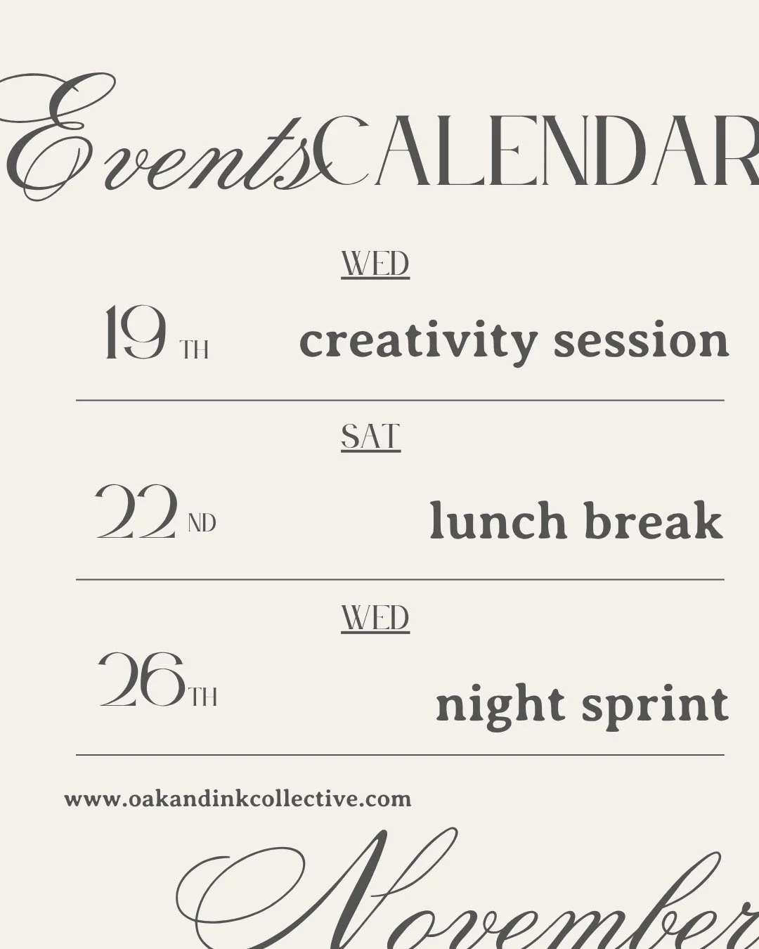 We're making our way back from hiatus! Easing into the winter writing season with some sprints for the end of this month. Hope you'll join us. ❤️ Click the link in our profile to check specific times and RSVP for our free writing sessions. #writewith