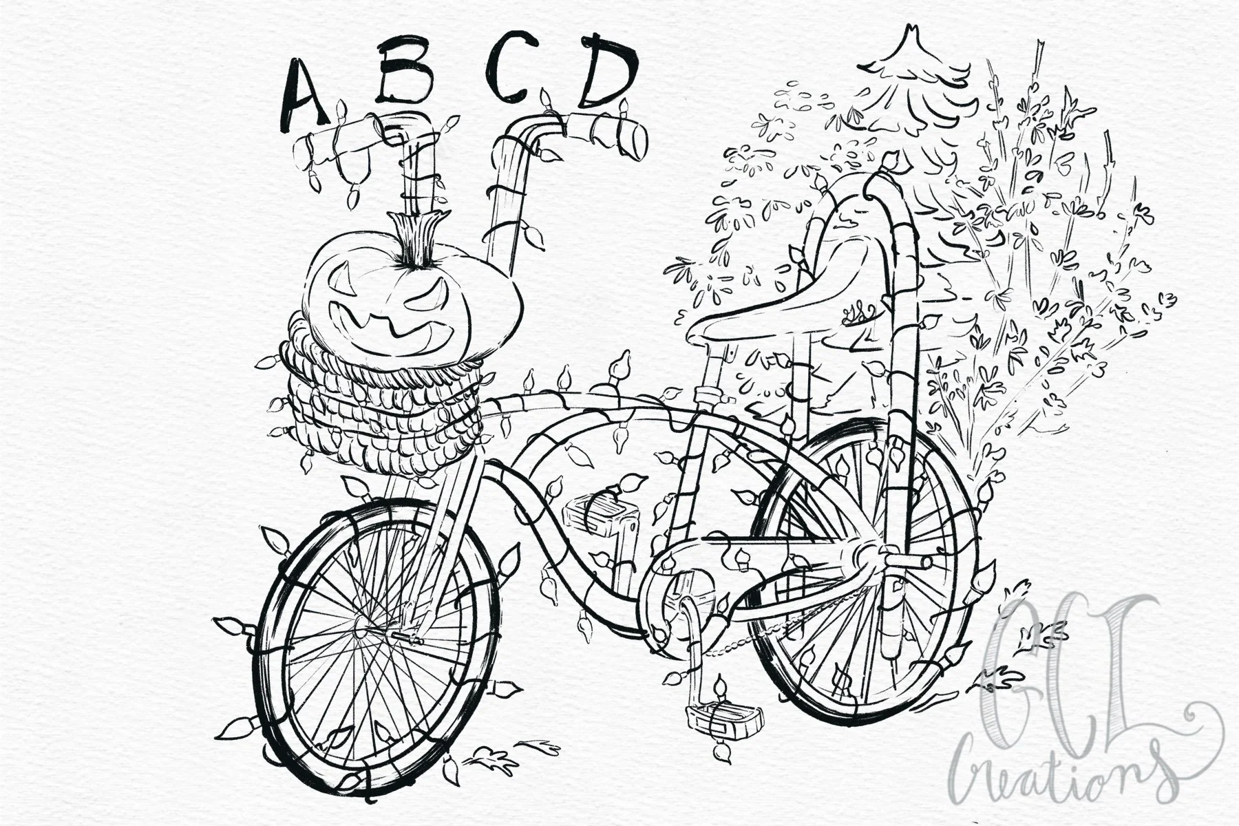 Hawkins Autum Lineart