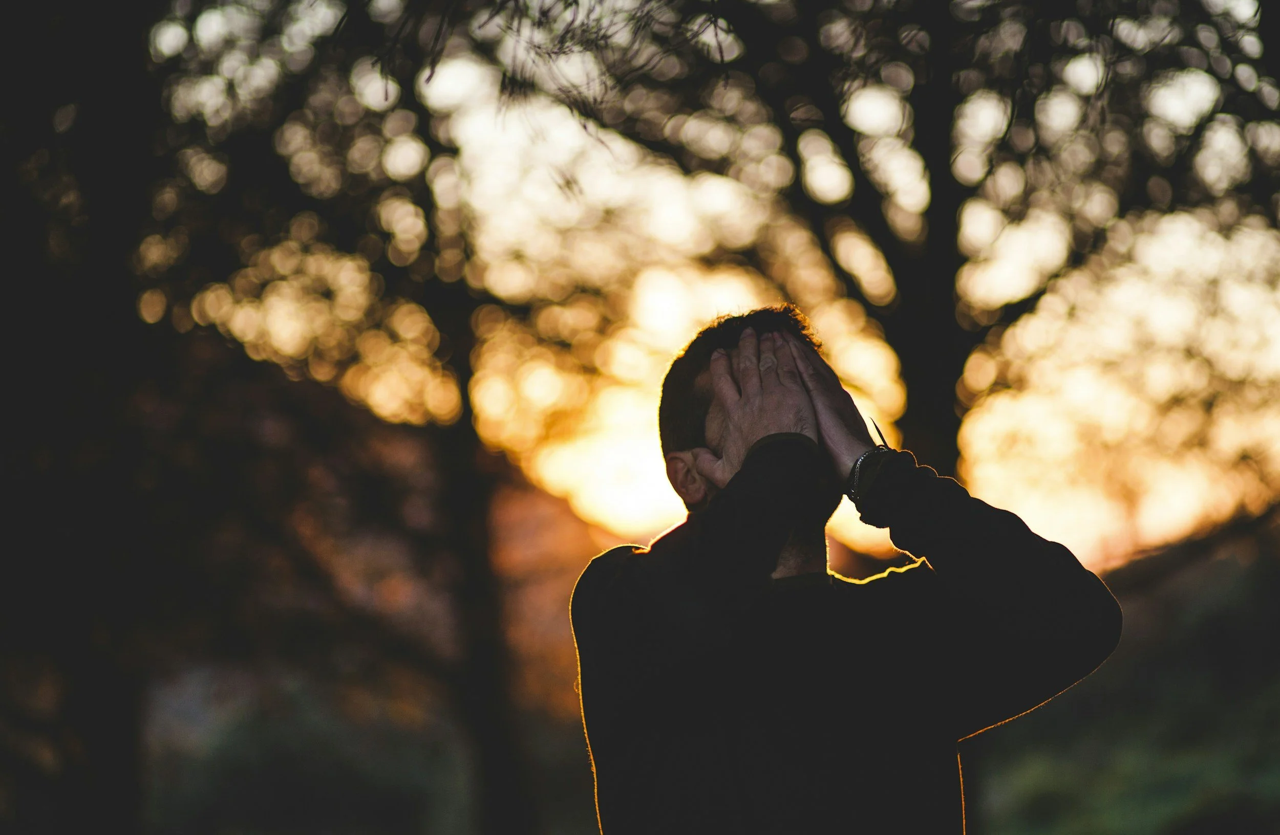 person dealing with stress and burnout