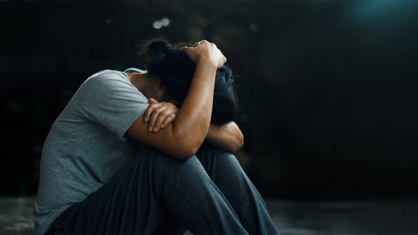 person experiencing depression and anxiety
