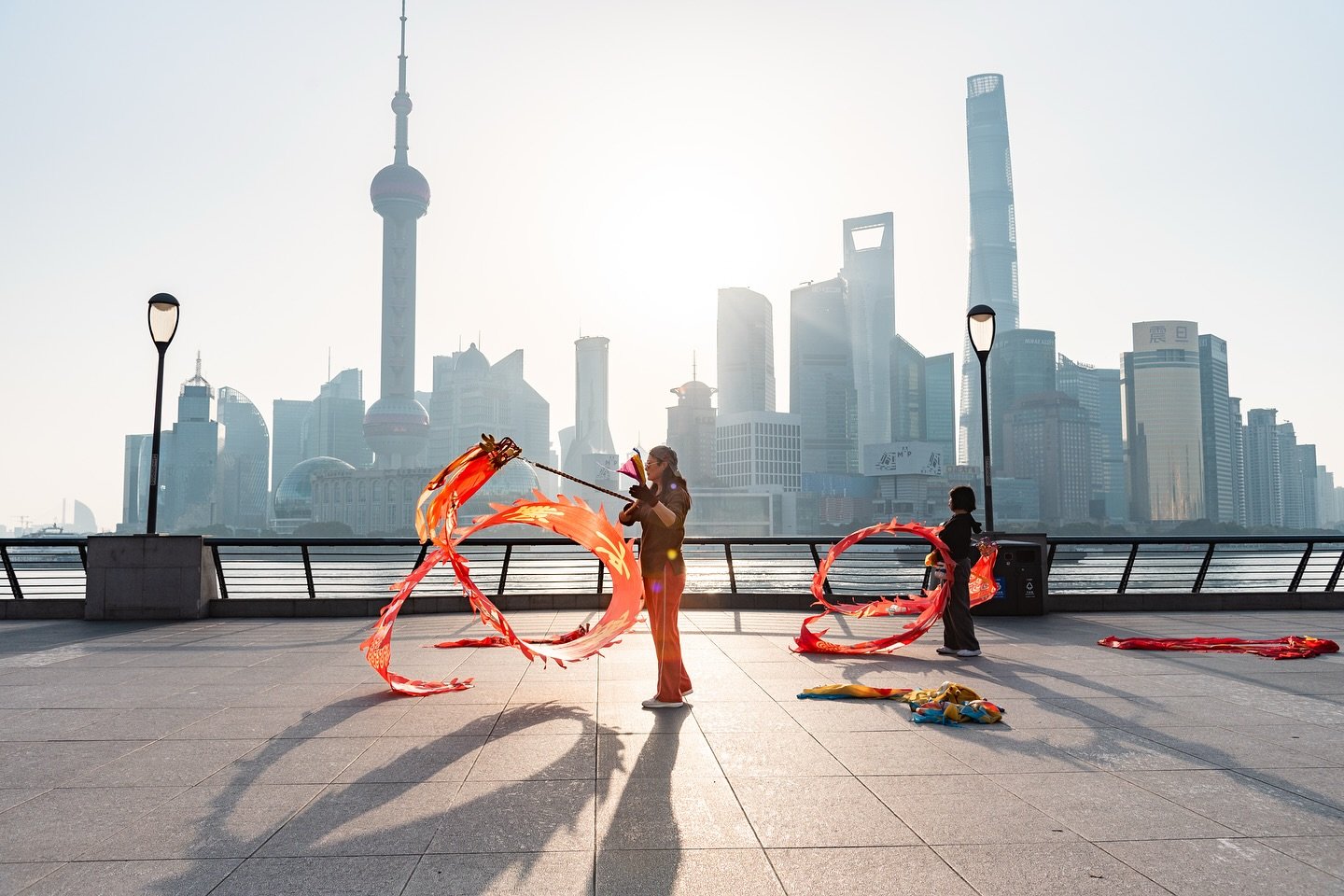 I had such a fun morning watching these Chinese aunties and uncles practice dragon dancing on the Bund. It was so peaceful and relaxing and a fantastic way to start the morning.

If you&rsquo;d like to check it out for yourself, they practice everyda