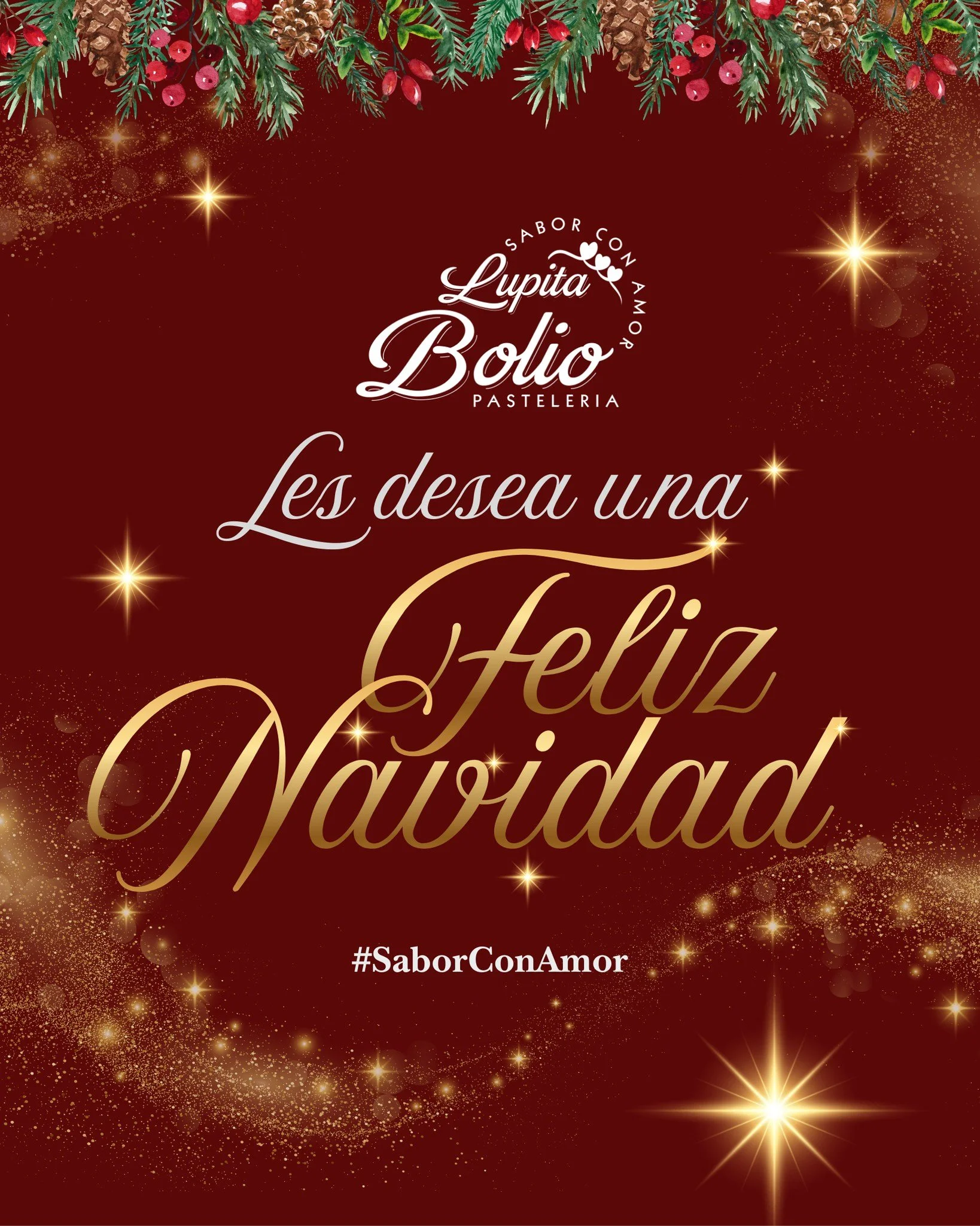 &iexcl;Feliz Nochebuena y Feliz Navidad! 🎄✨❤️
Gracias por dejarnos ser parte de su mesa y su familia ❤️
Que su hogar se llene de amor y momentos felices 🙏🎂💫&rdquo;

&iexcl;Gracias por confiar en nosotros! 💛🥰✨