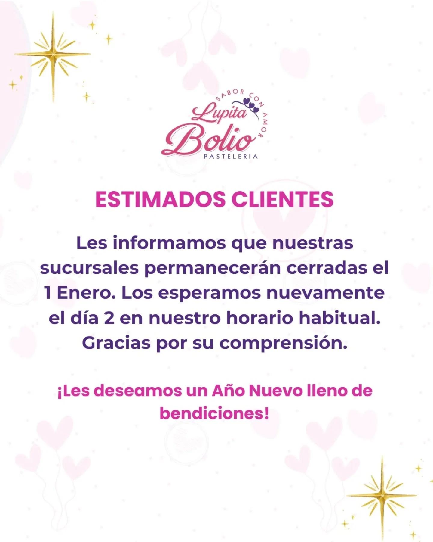 Atento aviso a todos nuestros clientes 💕✨