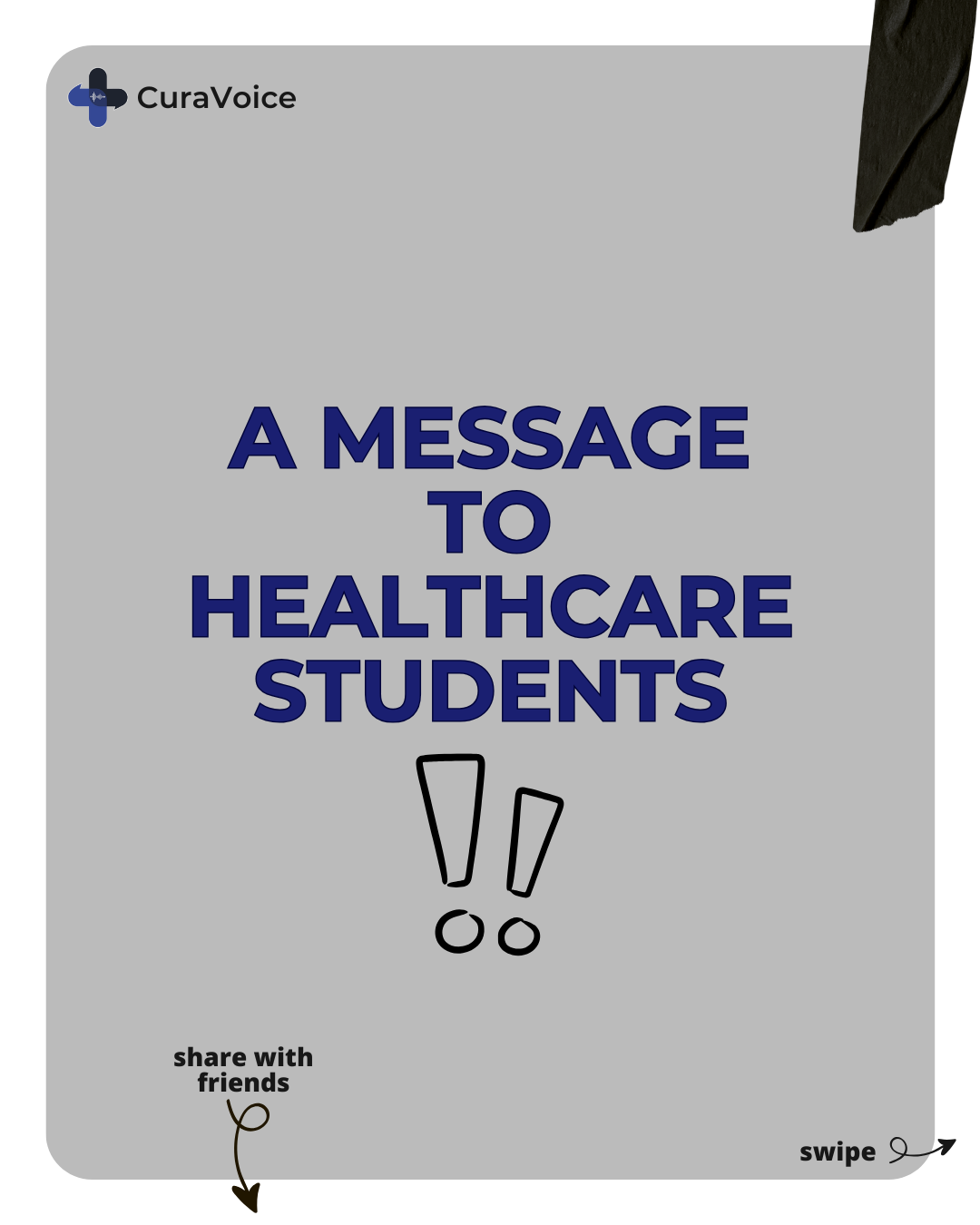 A Message to Healthcare Students