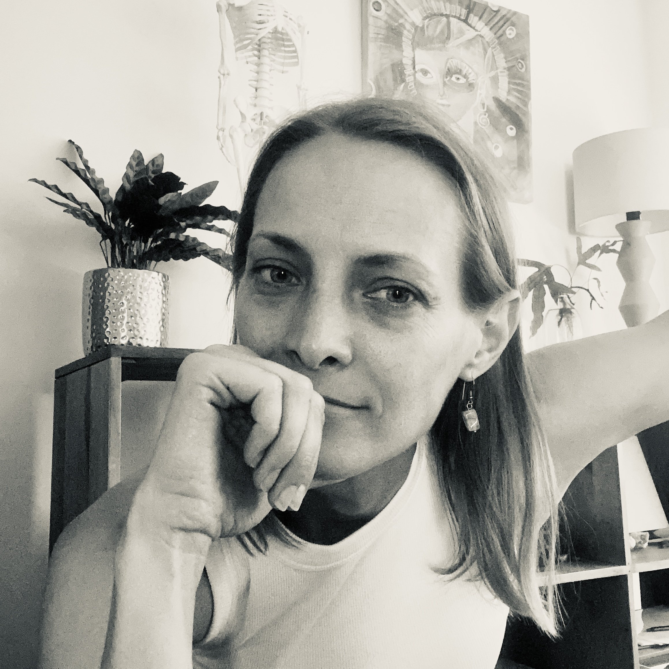 Biodynamic craniosacral, nervous system & intuitive practitioner in her treatment room.