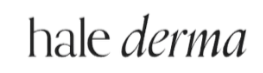 Background displaying the partially visible text 'Hale derma' in a dark, blurred setting.